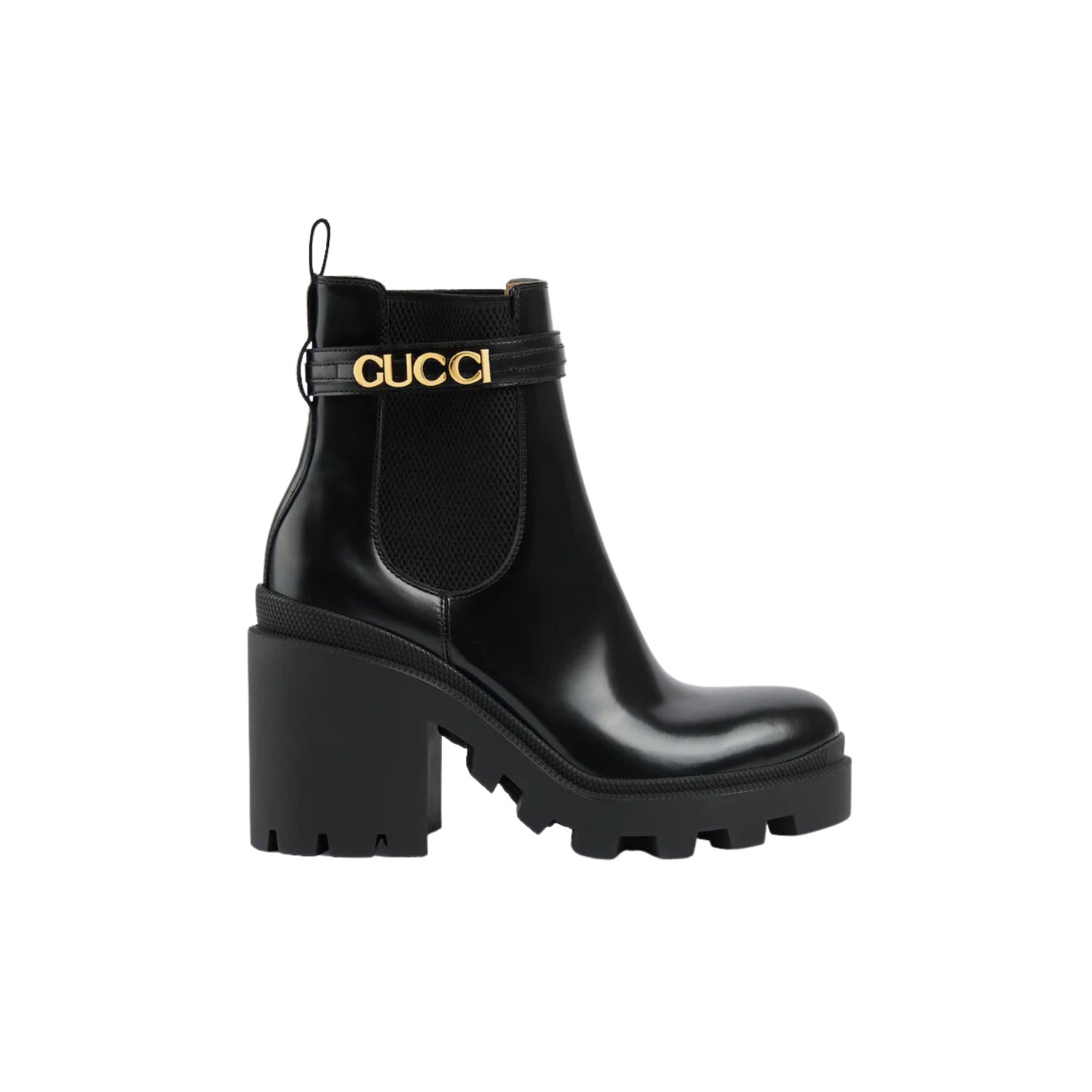 Gucci Women’s Ankle Boot With Logo For Women- 730064 AABK6 1000
