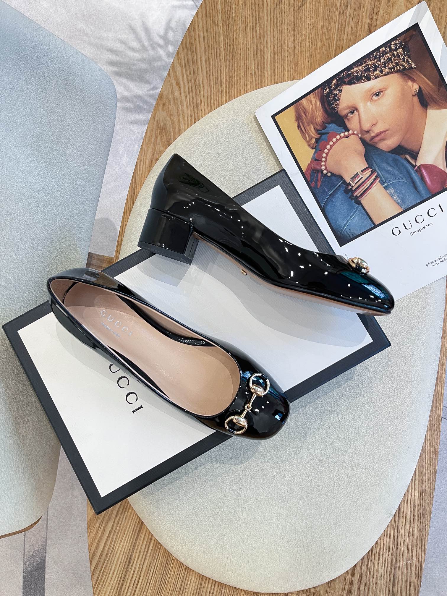 Gucci Women’s Ballet Flat With Horsebit Black For Women GG