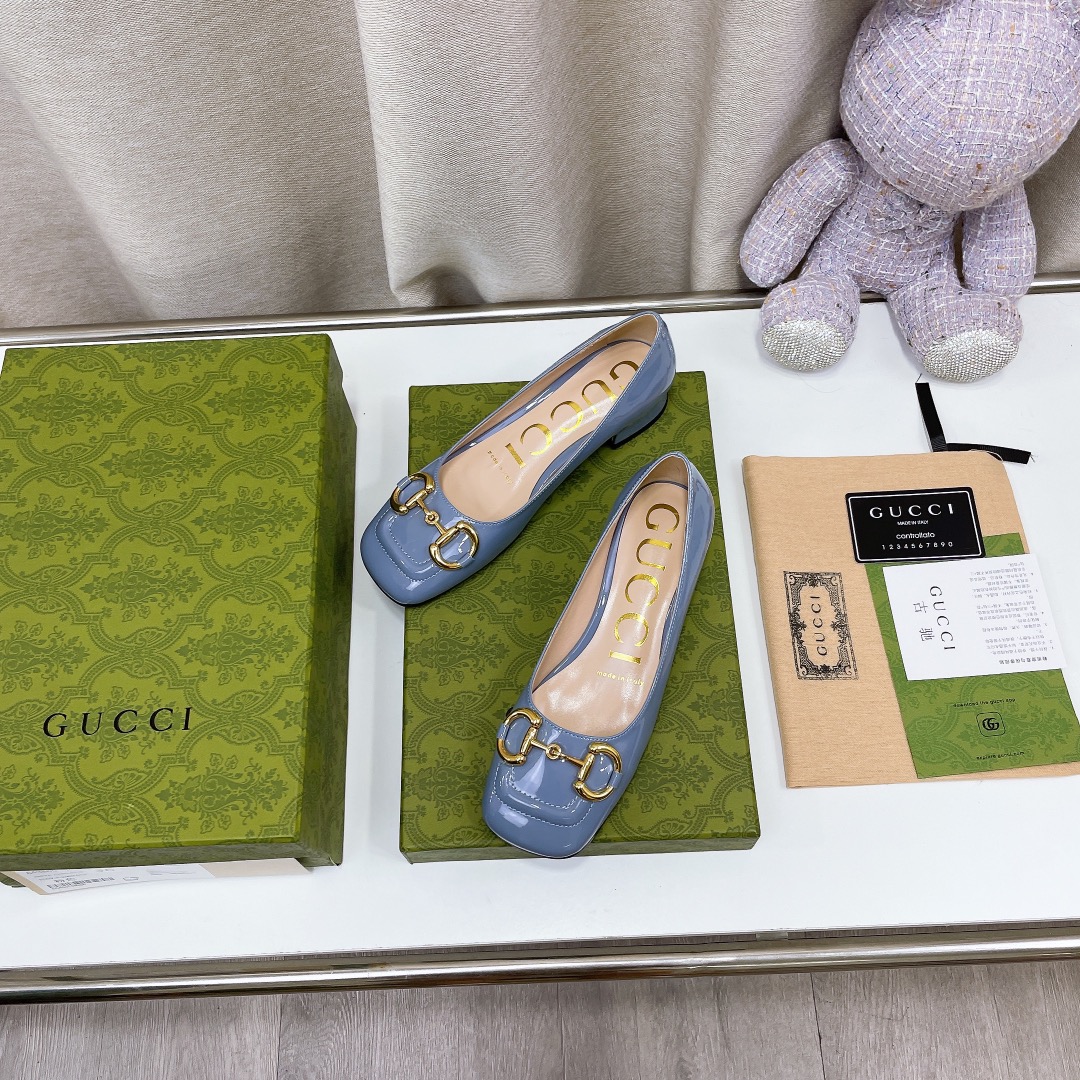 Gucci Women’s Ballet Flat With Horsebit Jade Green For Women GG
