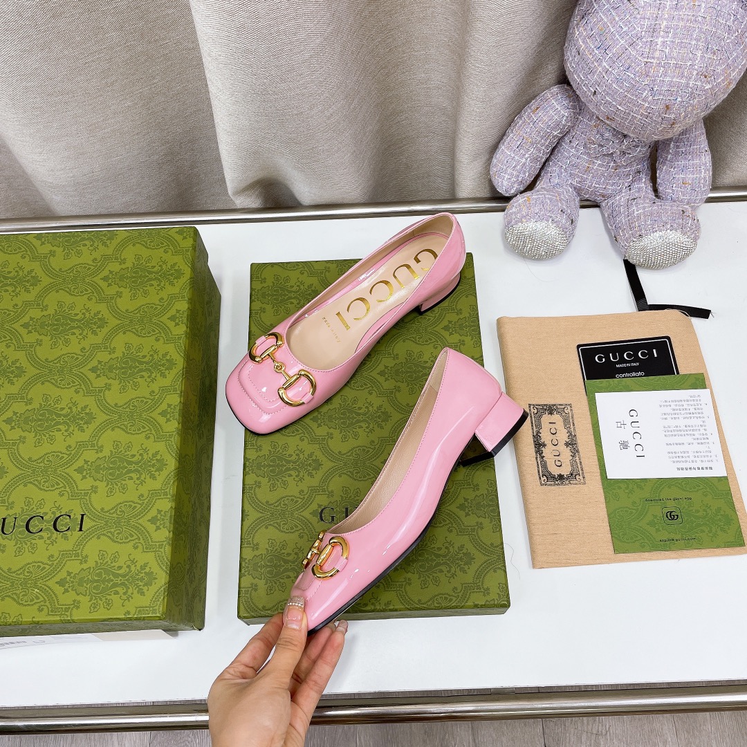 Gucci Women’s Ballet Flat With Horsebit Light Pink For Women GG
