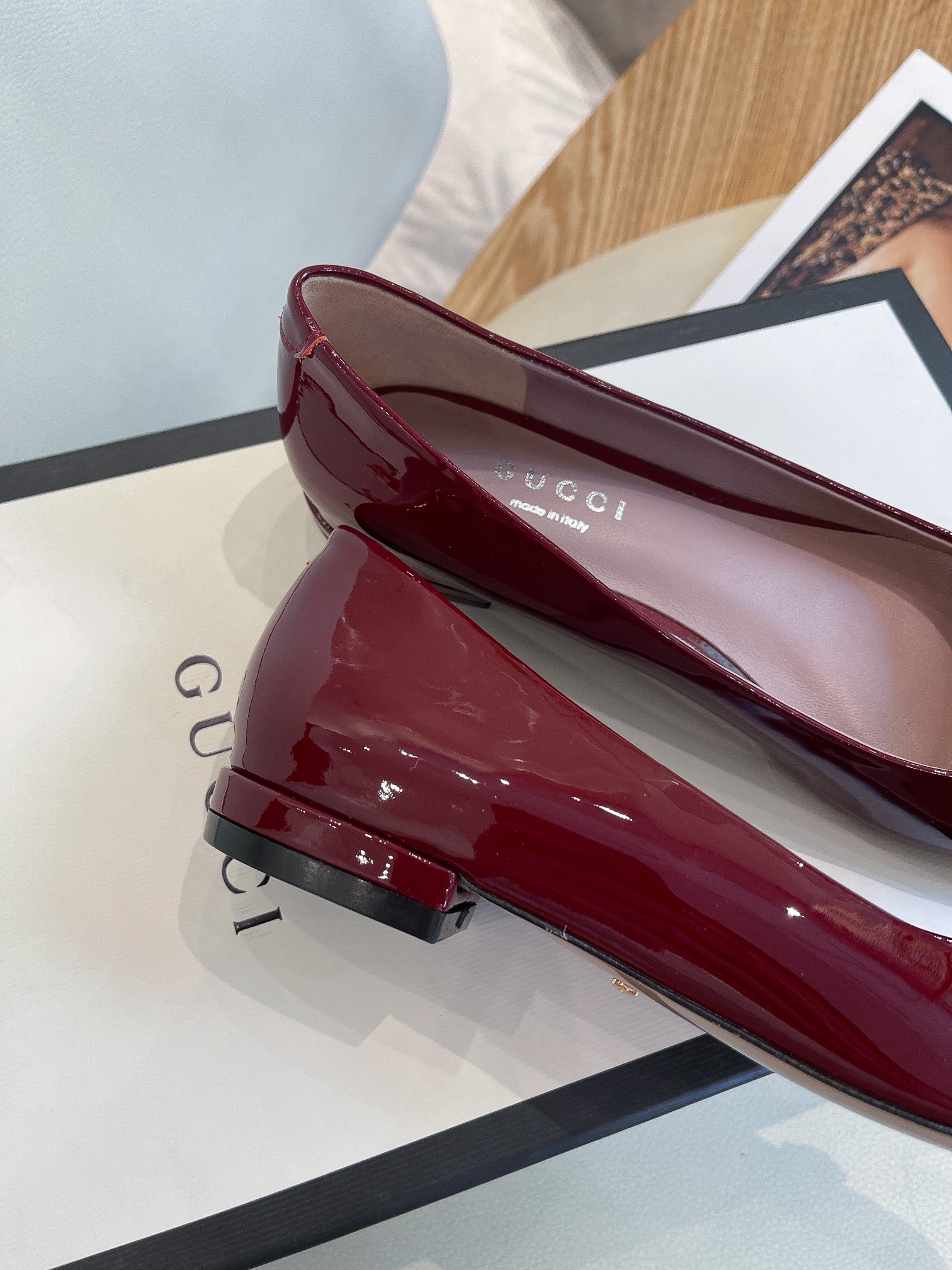 Gucci Women’s Ballet Flat With Horsebit Red For Women GG