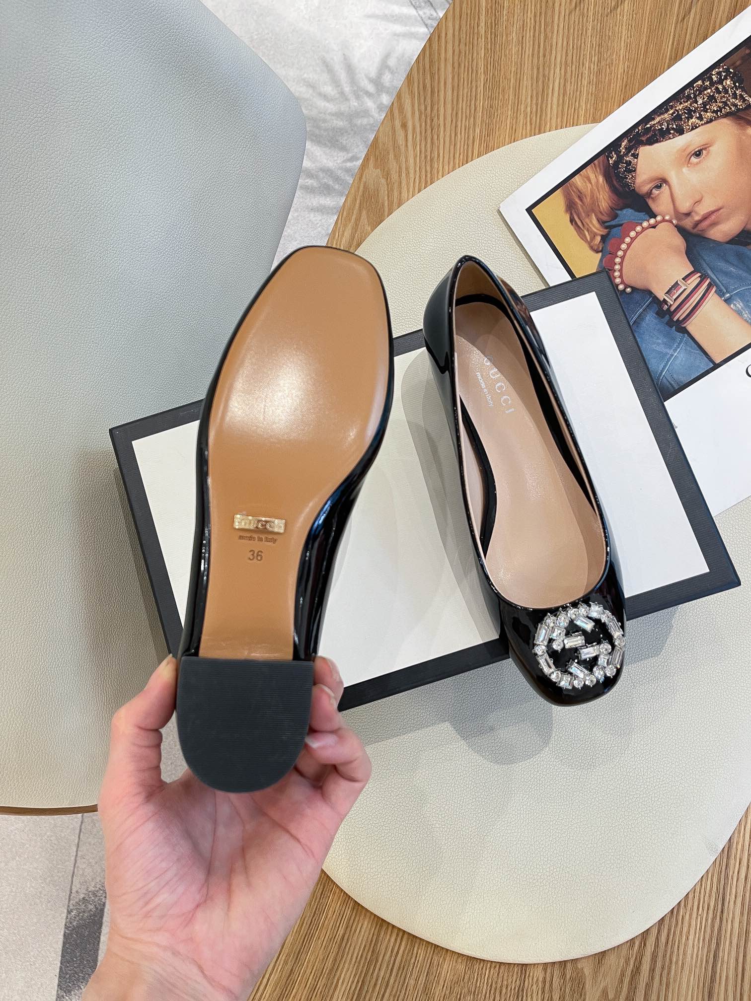 Gucci Women’s Blondie Mid-Heel Pump Black For Women GG