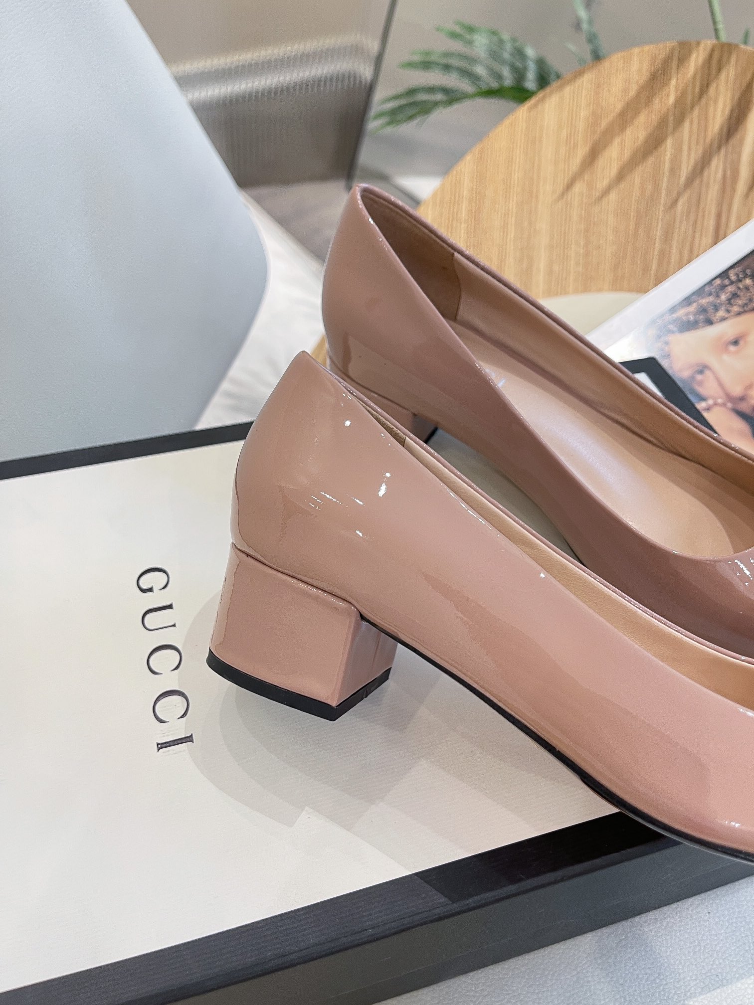 Gucci Women’s Blondie Mid-Heel Pump Pink For Women GG