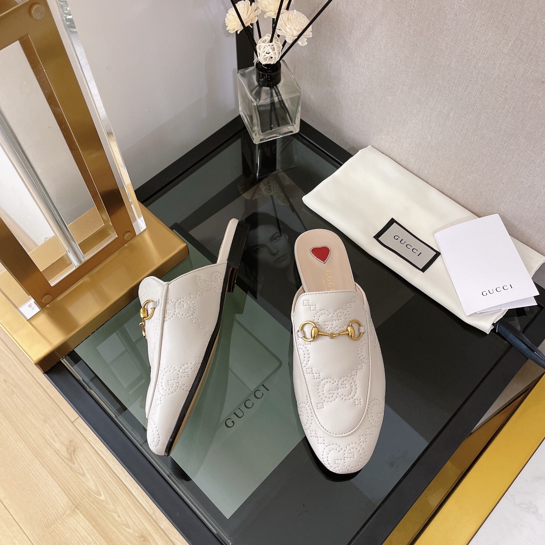 Gucci Women’s GG Matelasse Princetown Slipper White For Women GG 699901 BKO60 9124