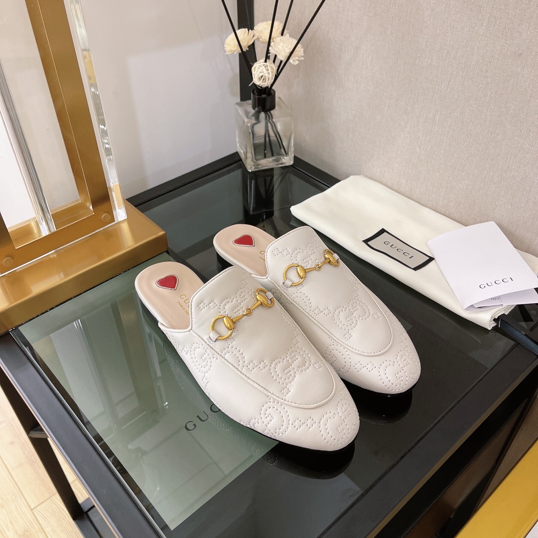Gucci Women’s GG Matelasse Princetown Slipper White For Women GG 699901 BKO60 9124