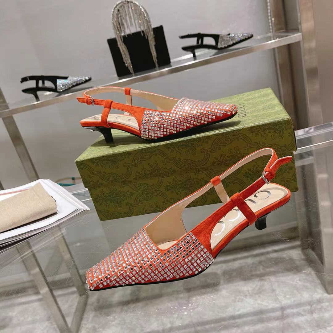 Gucci Women’s GG Slingback Pump Orange For Women GG