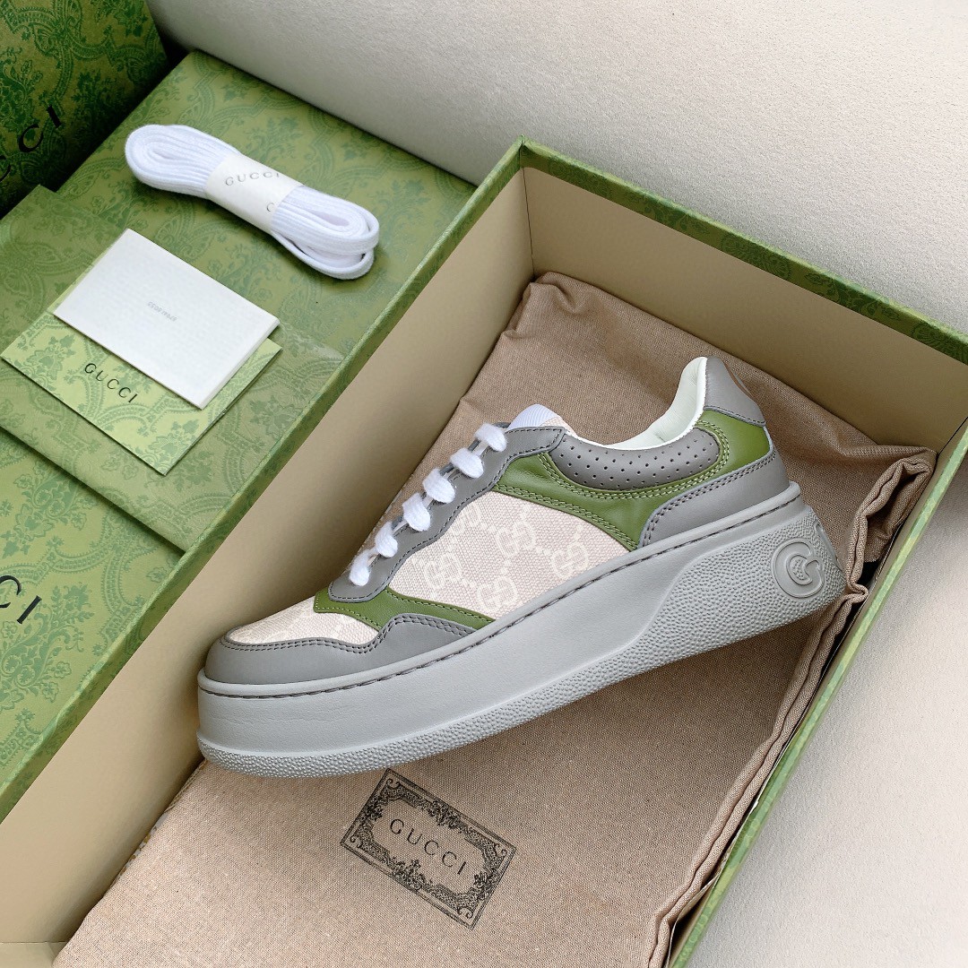 Gucci Women’s GG Sneaker Green And Gray Supreme For Women 700641 UPG90 1282