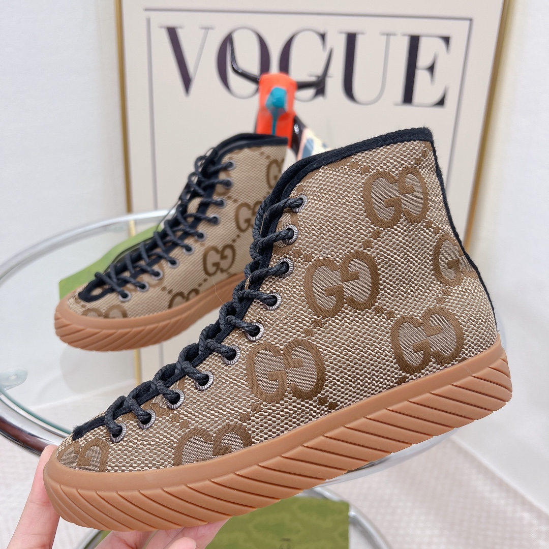 Gucci Women’s High-Top Maxi GG Sneaker Beige For Women GG