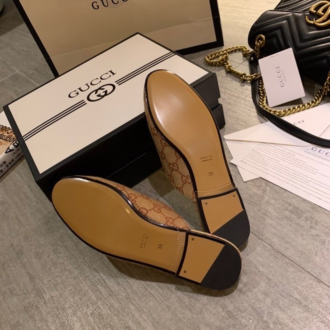 Gucci Women’s Jumbo GG Princetown Slipper By Canavas Brown For Women GG 475094 UKO60 2588