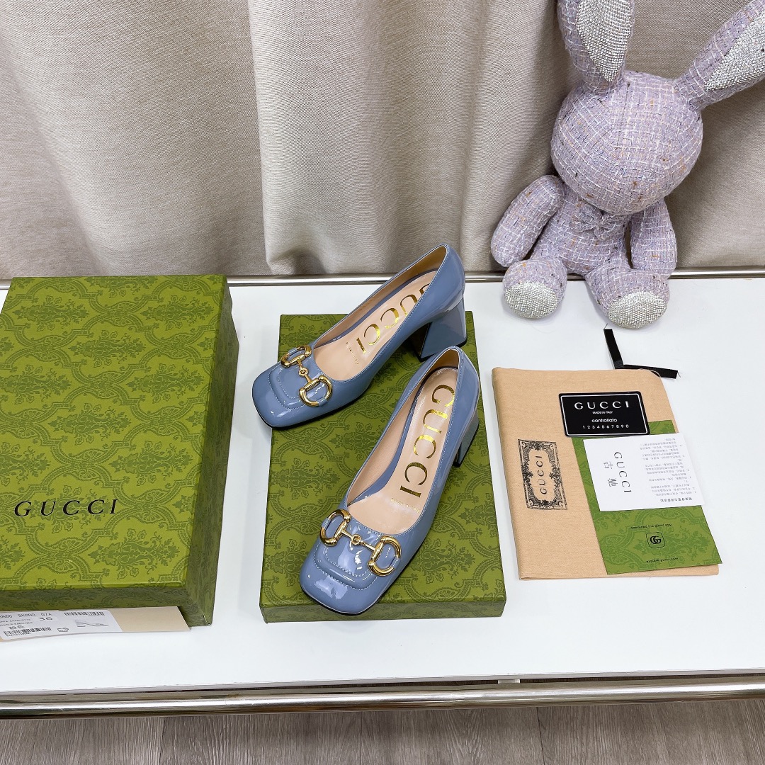 Gucci Women’s Mid-Heel Ballet Flat With Horsebit Jade Green For Women GG