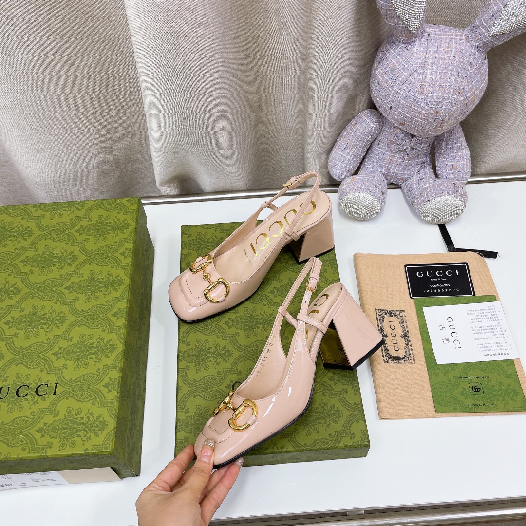 Gucci Women’s Mid-Heel Slingback With Horsebit Pink For Women GG