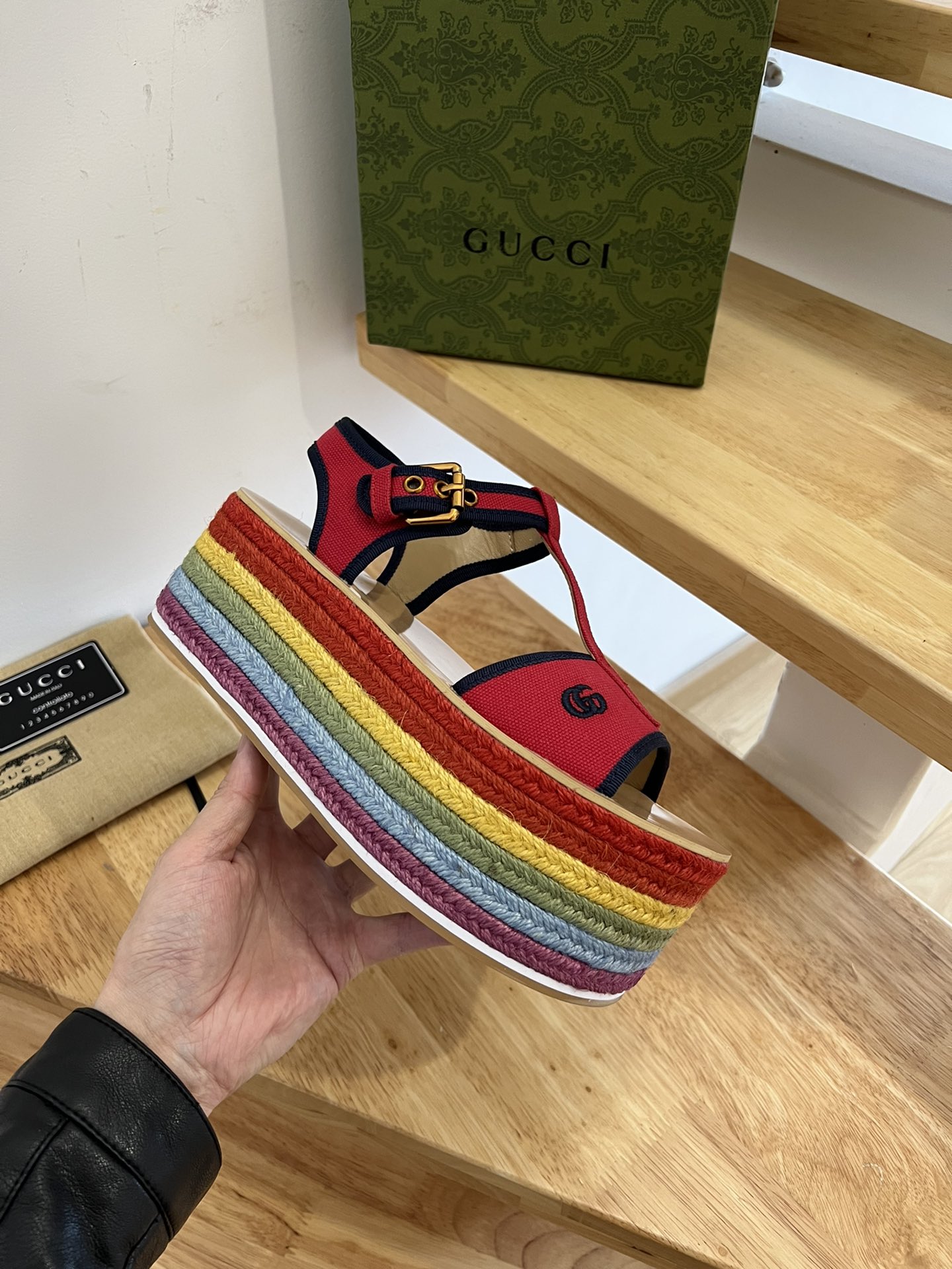 Gucci Women’s Platform Sandal Red For Women GG