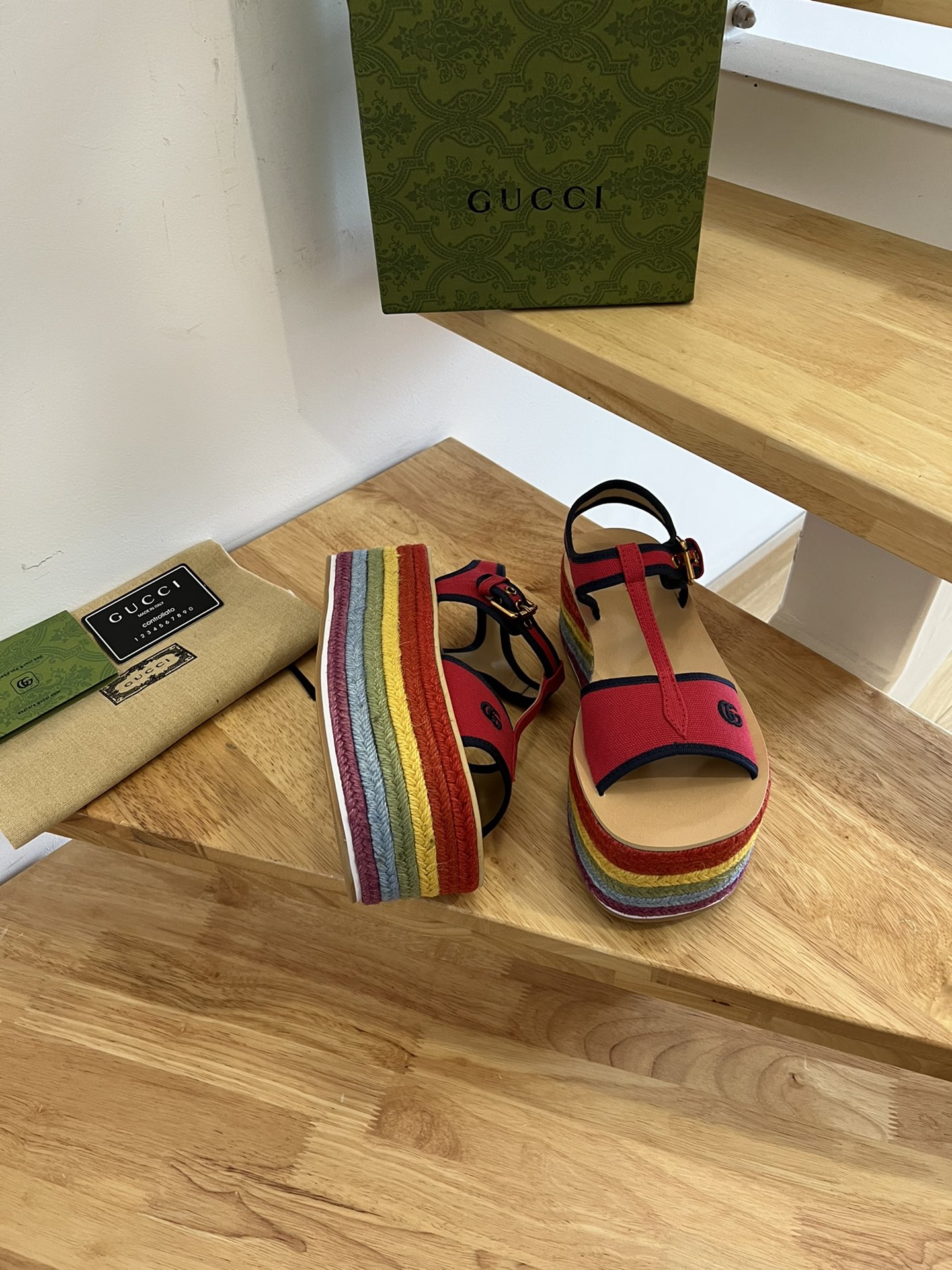 Gucci Women’s Platform Sandal Red For Women GG