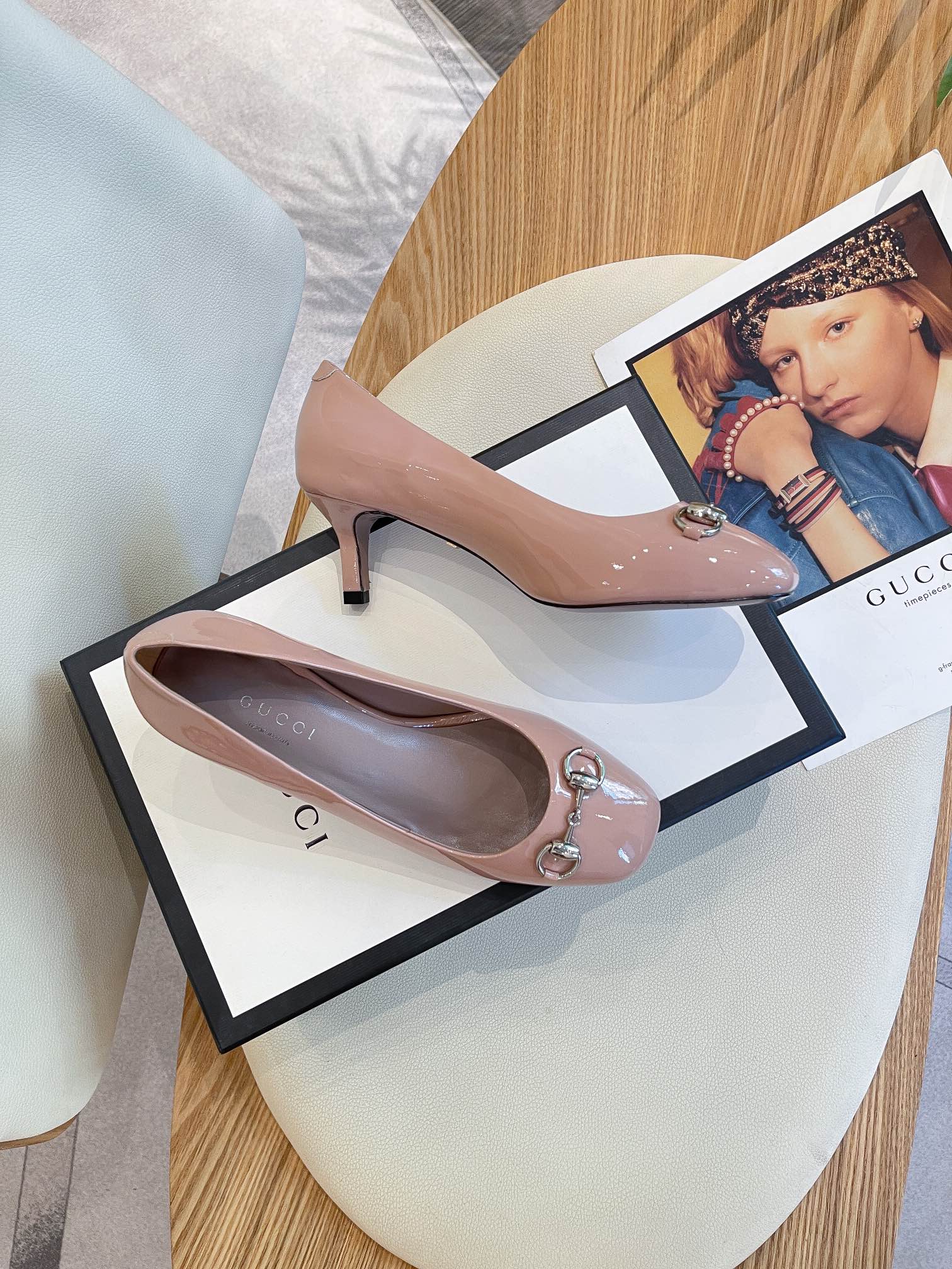 Gucci Women’s Pump With Horsebit Pink For Women GG