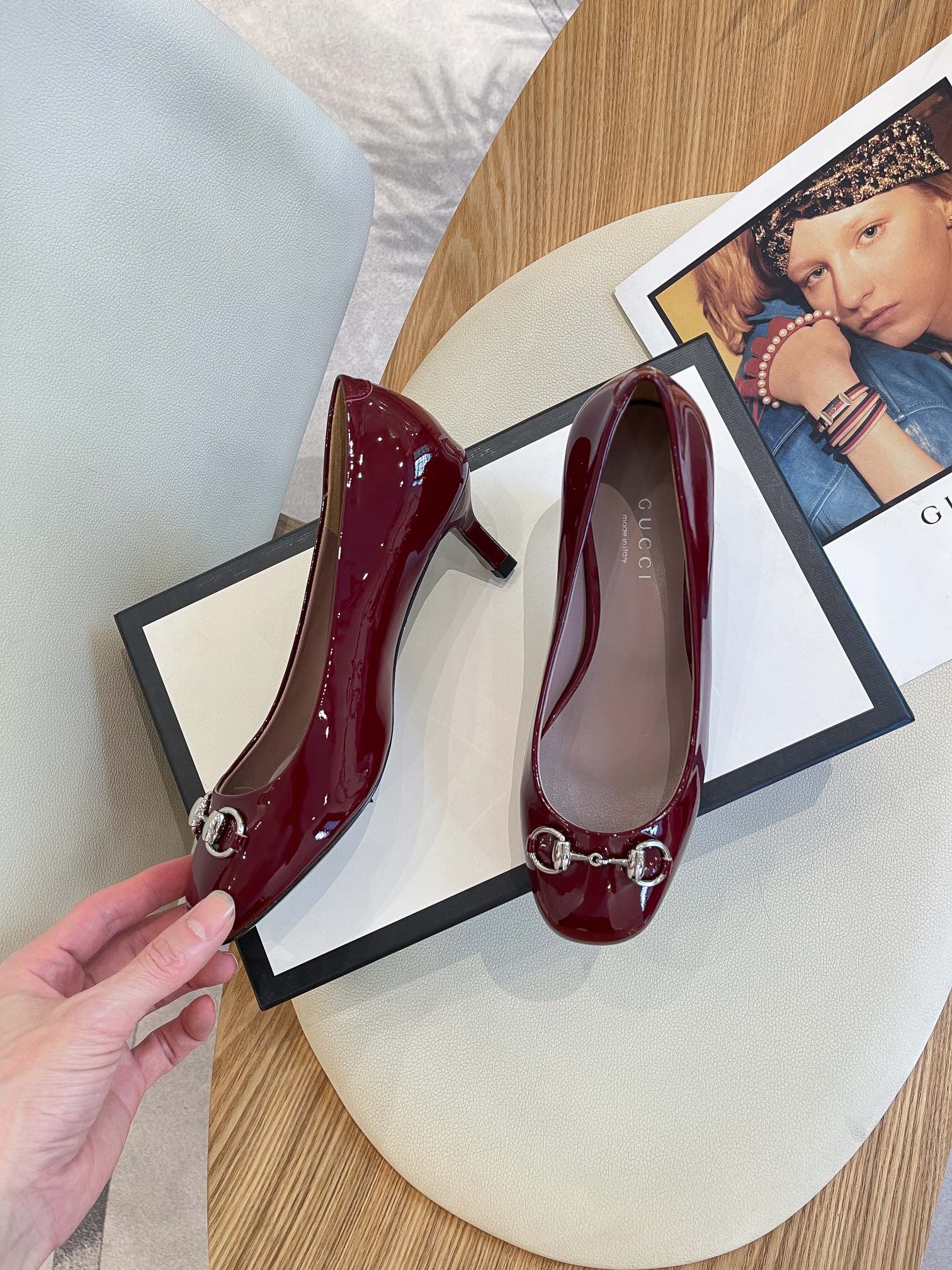 Gucci Women’s Pump With Horsebit Red For Women GG
