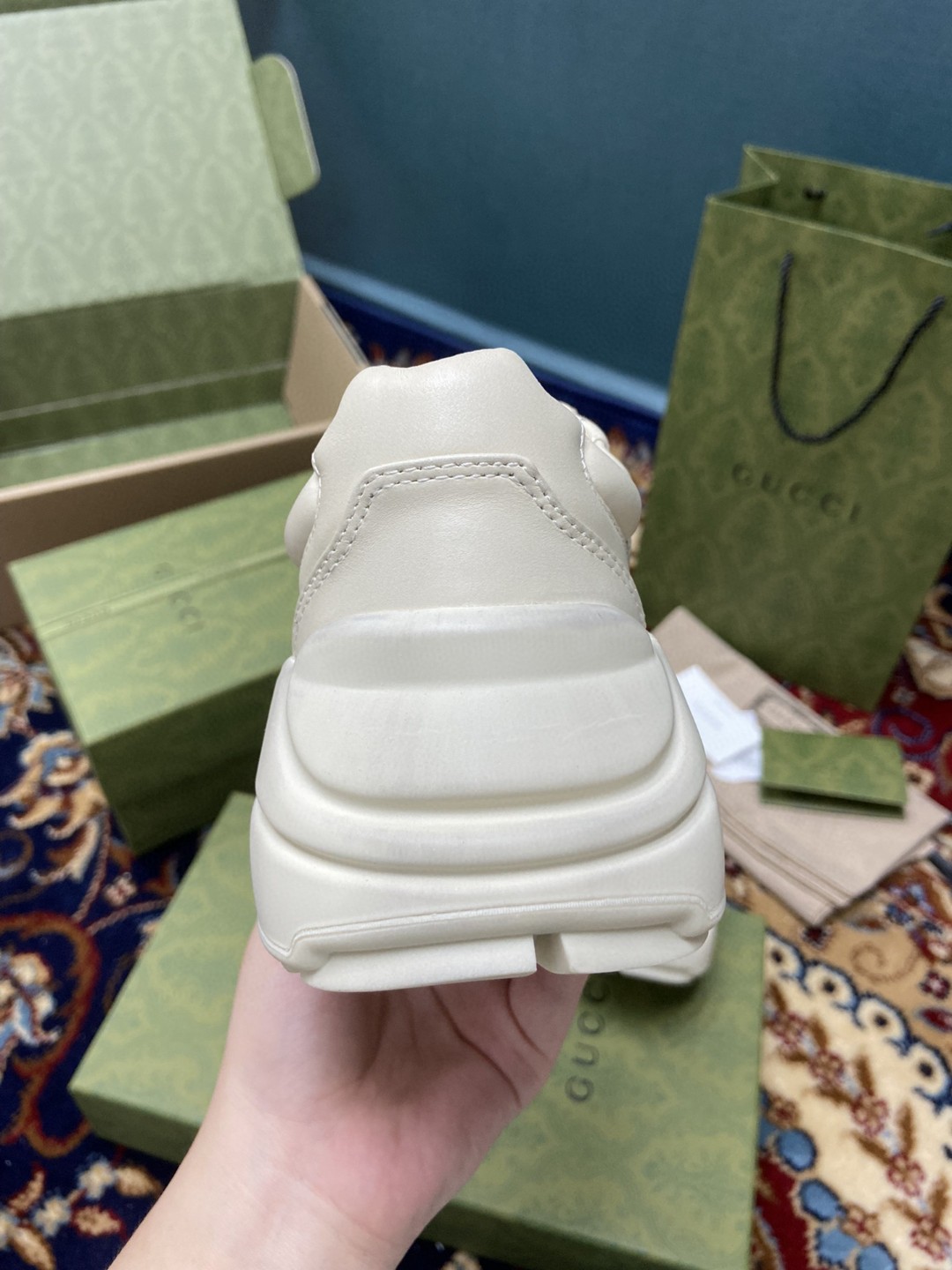 Gucci Women’s Rhyton Sneaker With Thank White For Women 660938