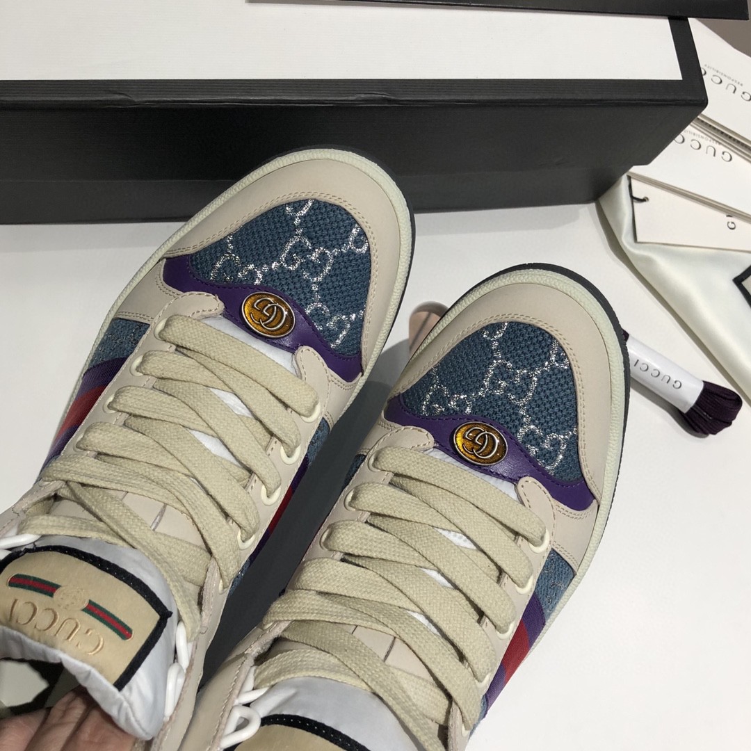 Gucci Women’s Screener GG High-Top Blue For Women 5637309