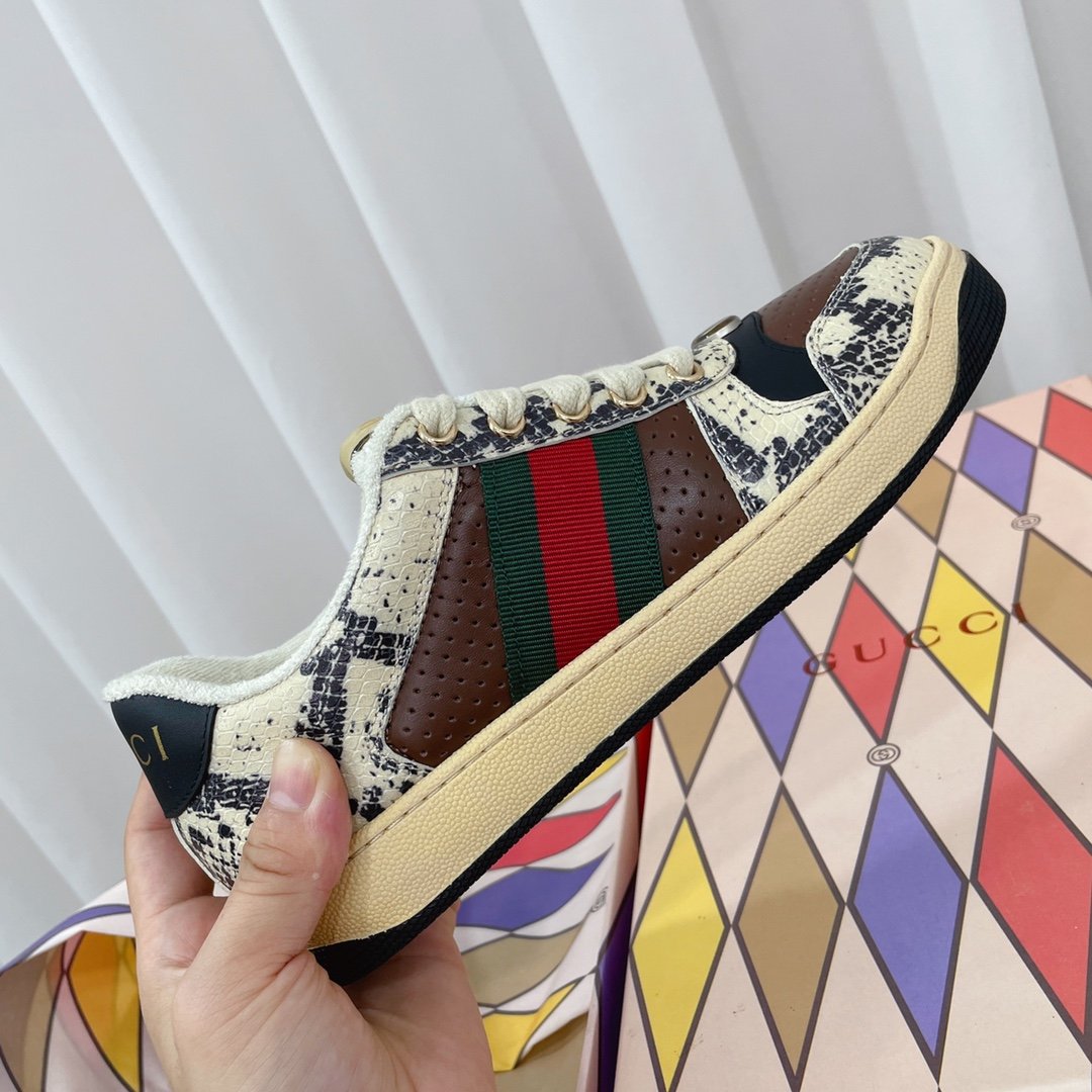 Gucci Women’s Screener Sneaker Beige For Women GG