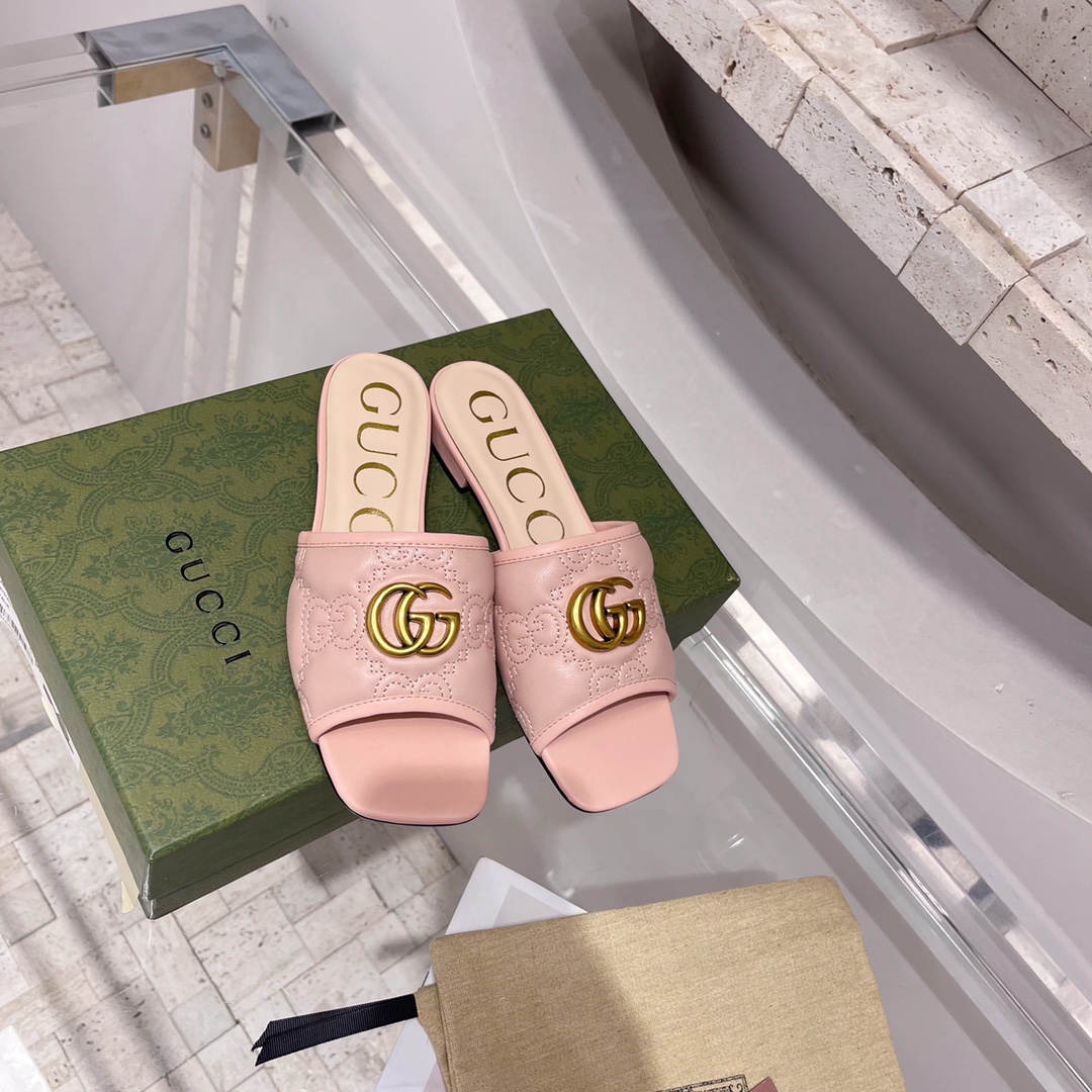 Gucci Women’s Slide Sandal With Double G Beige For Women GG