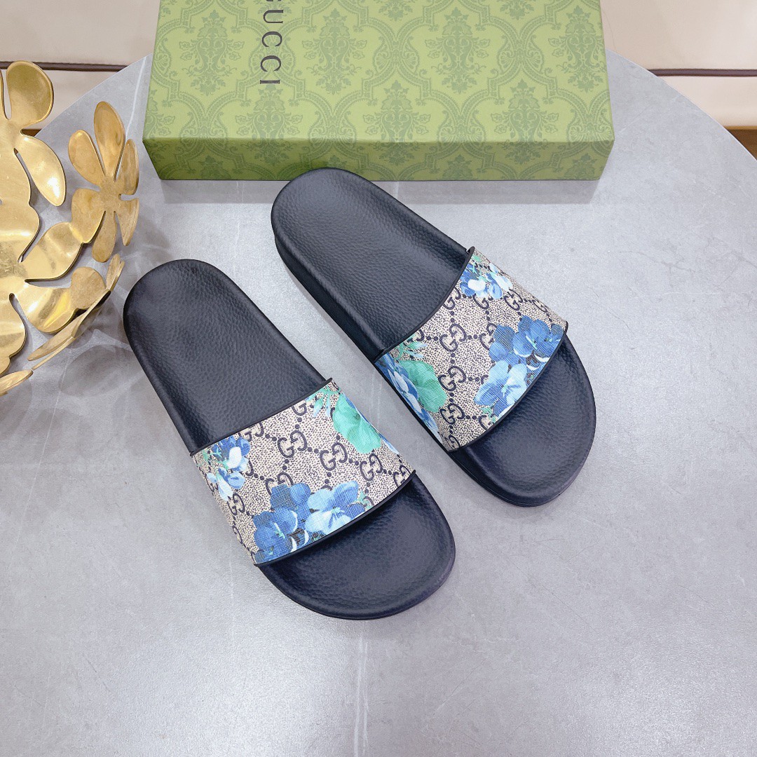 Gucci Women’s Slides Bloom Print Blue For Women 408508 G2200