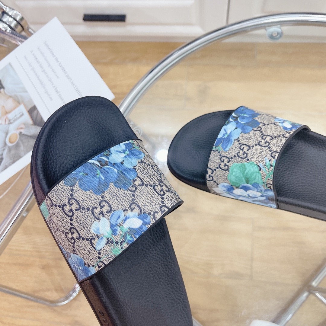 Gucci Women’s Slides Bloom Print Blue For Women 408508 G2200