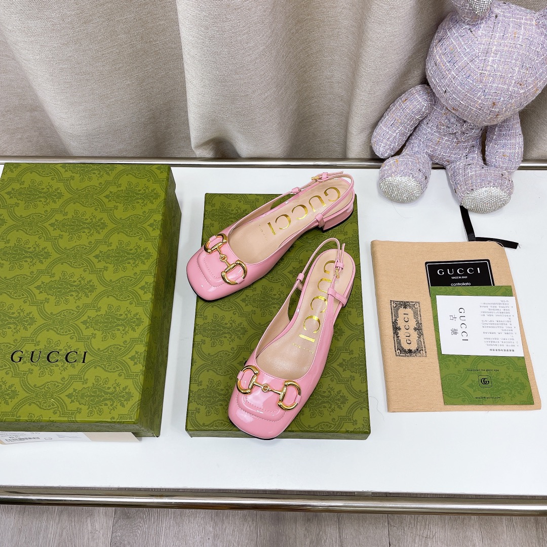 Gucci Women’s Slingback With Horsebit Light Pink For Women GG 