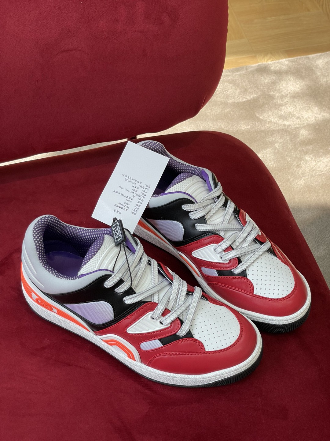 Gucci Women’s Sneaker Gucci Basket Donna Multicolor Demetra For Women 697882 2SH90 6662