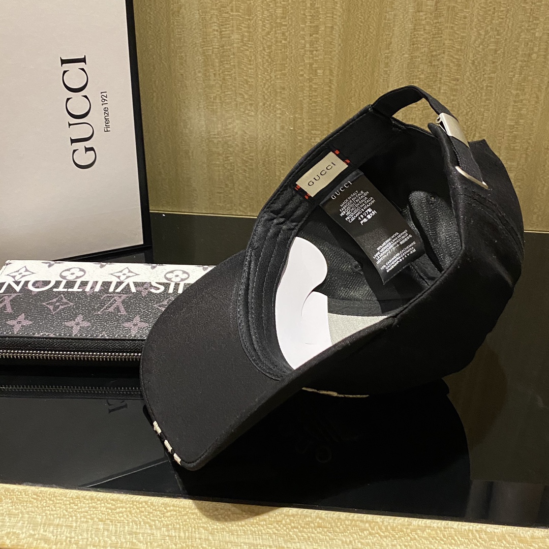 Gucci x Adidas Baseball Hat Black GG Hat