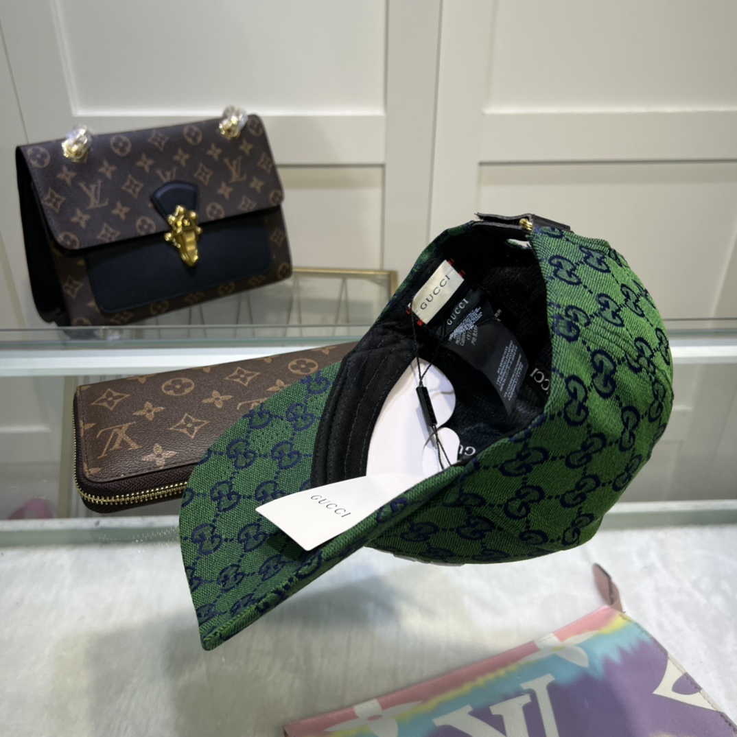 Gucci x Adidas Baseball Hat Green GG Hat