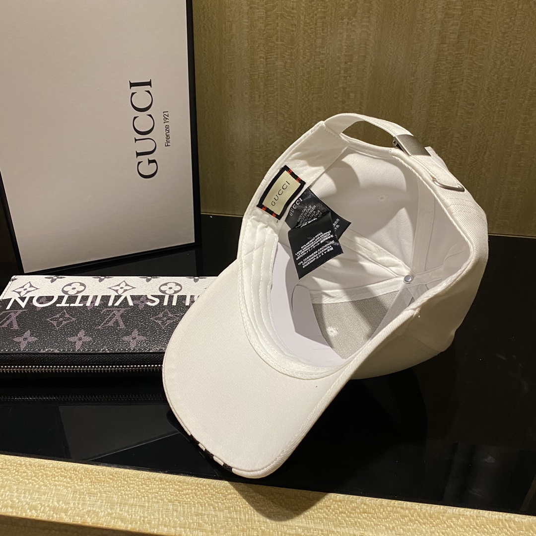 Gucci x Adidas Baseball Hat White GG Hat