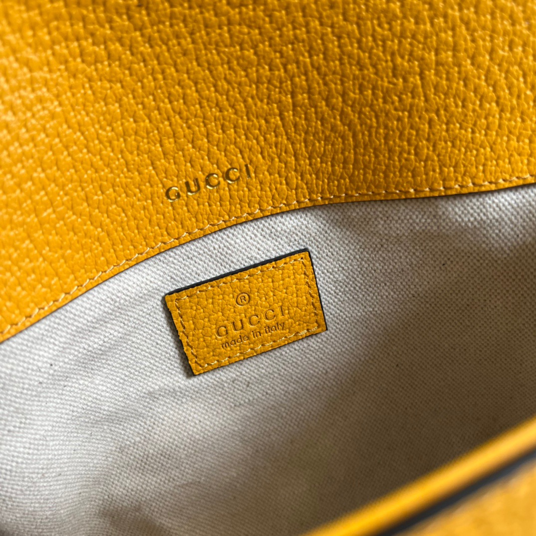 Gucci x Adidas Horsebit 1955 Mini Bag Yellow For Women, Women’s Bags 8.1in/21cm GG 658574ZDG 7775