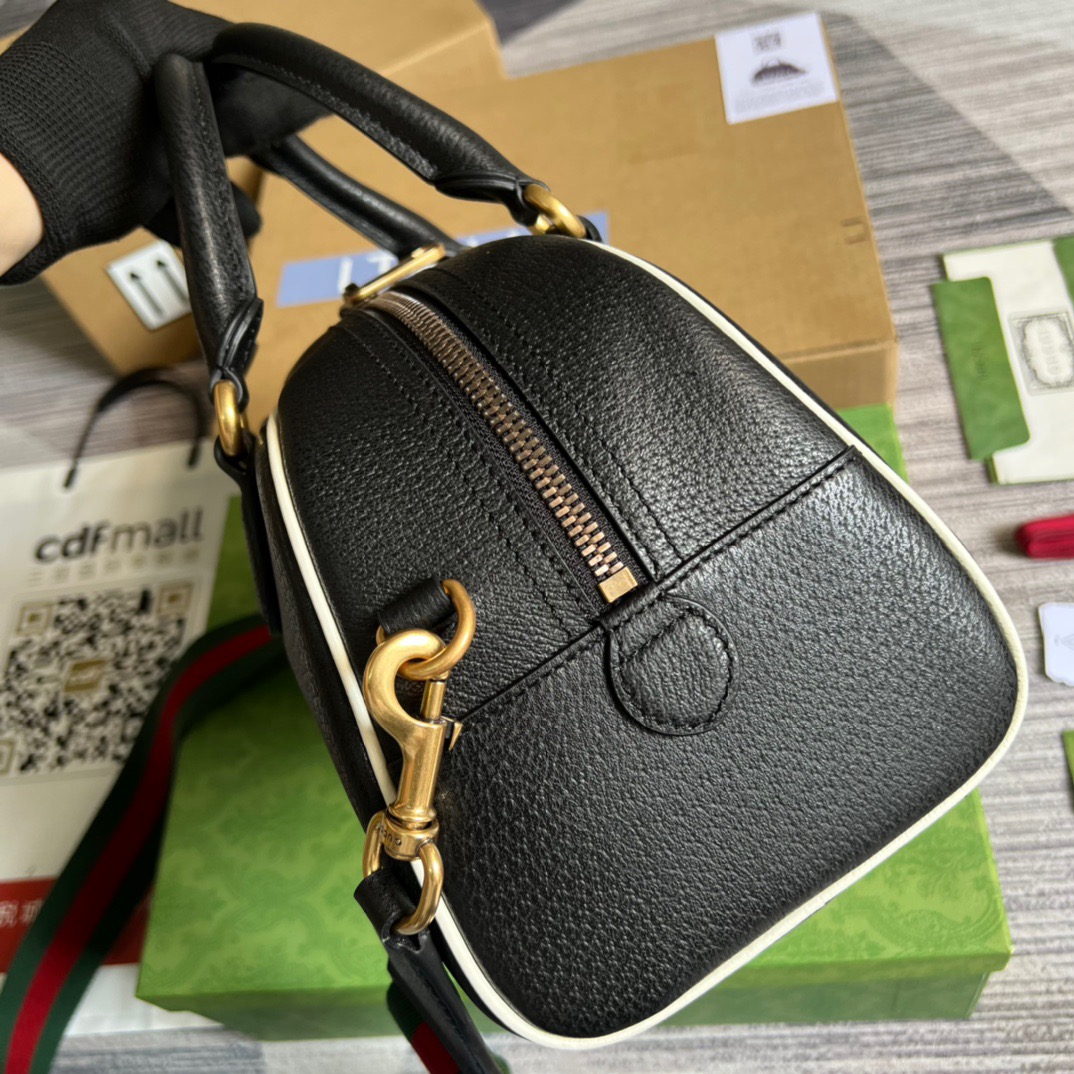 Gucci x Adidas Mini Duffle Bag Black For Women, Women’s Bags 12.4in/32cm GG 702397ZCT 8726