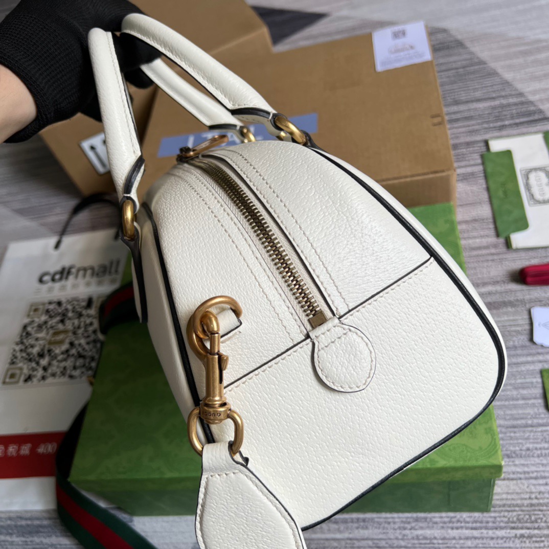 Gucci x Adidas Mini Duffle Bag White For Women, Women’s Bags 12.4in/32cm GG 702397ZCT 8727