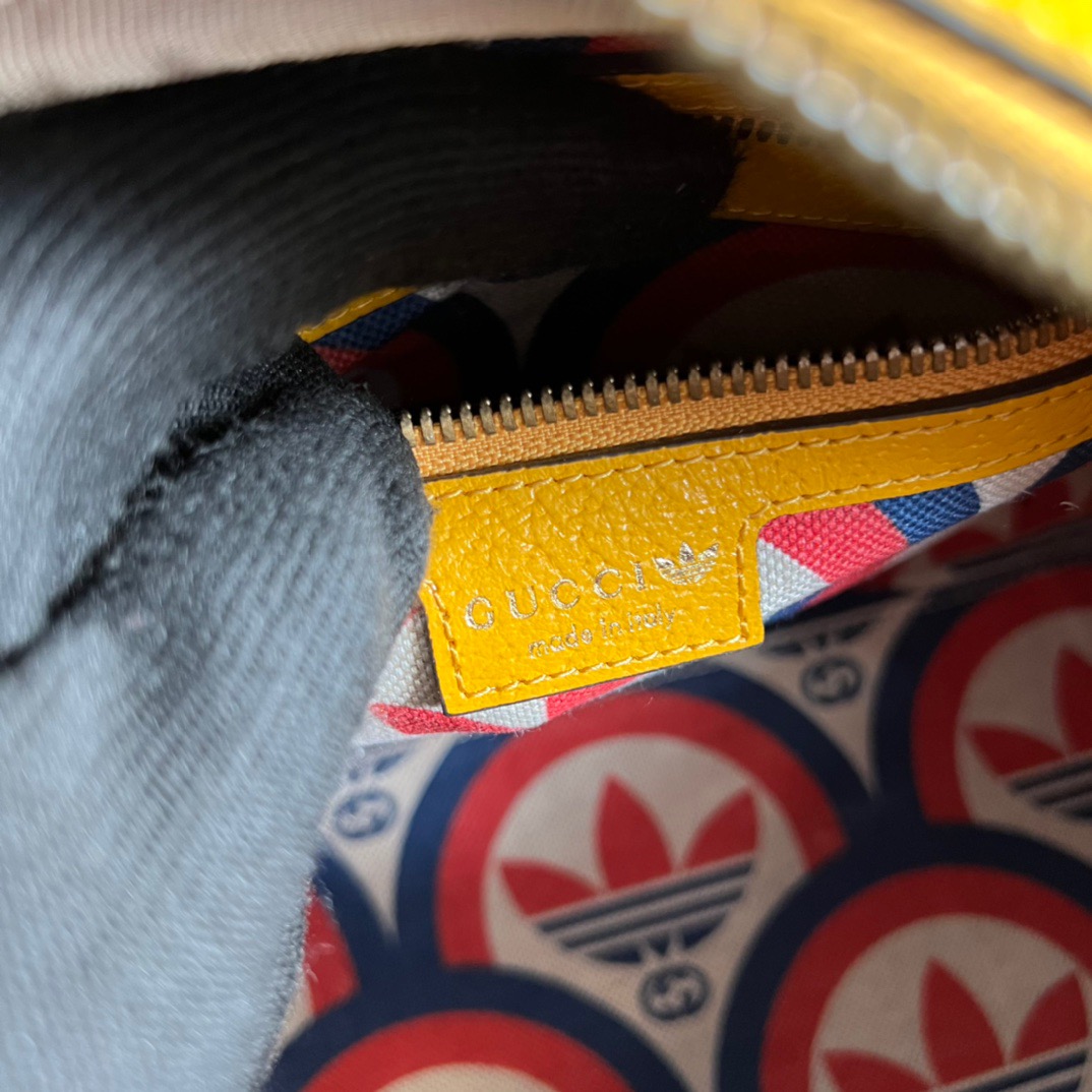 Gucci x Adidas Mini Duffle Bag Yellow For Women, Women’s Bags 12.4in/32cm GG