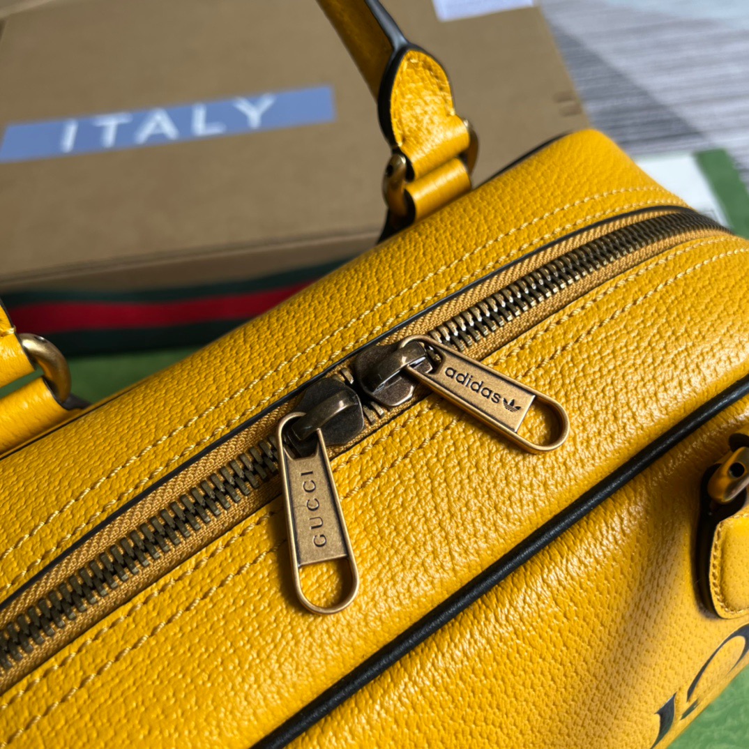 Gucci x Adidas Mini Duffle Bag Yellow For Women, Women’s Bags 12.4in/32cm GG