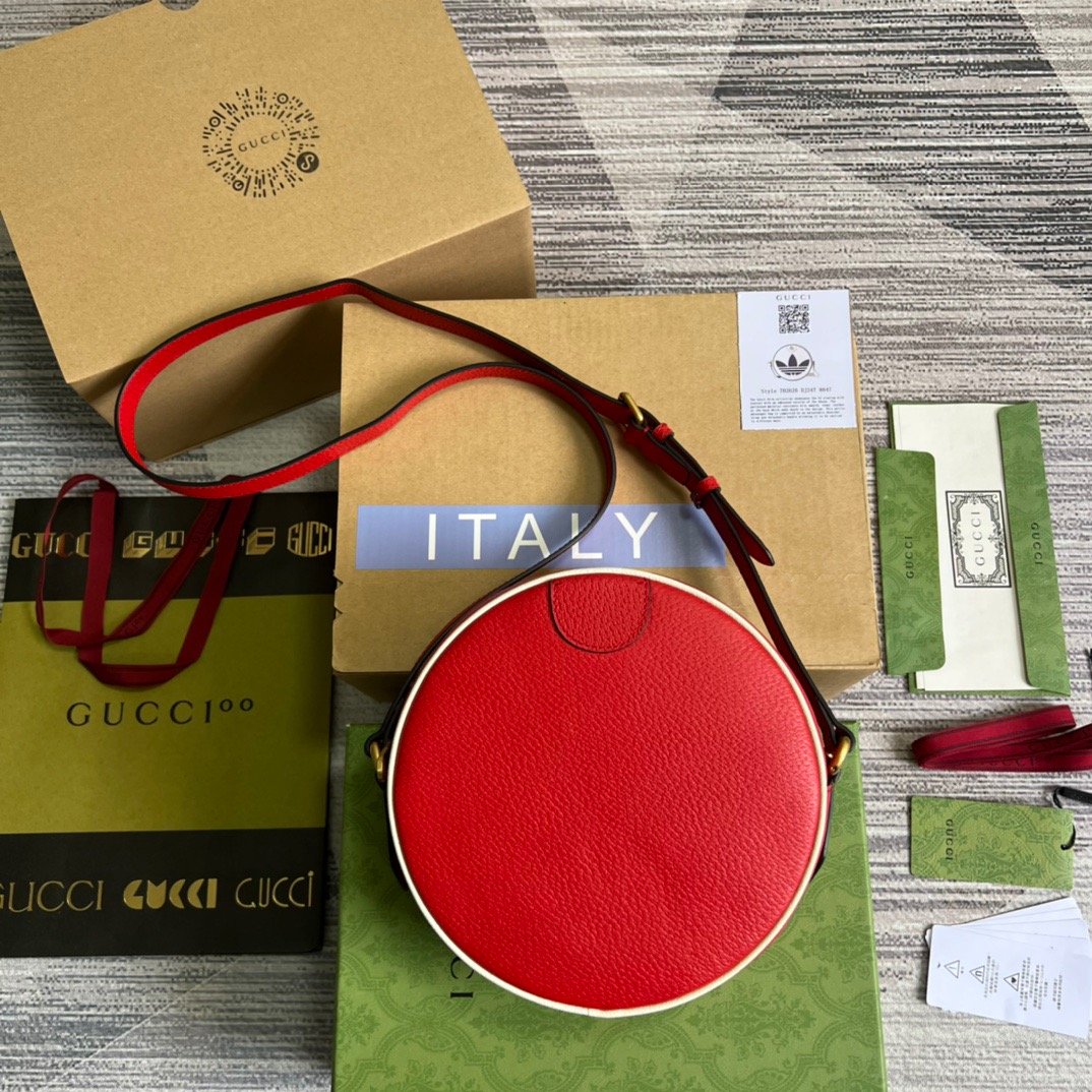 Gucci x Adidas Ophidia Shoulder Bag Red For Women, Women’s Bags 8.6in/22cm GG 702626 DJ24T 6484