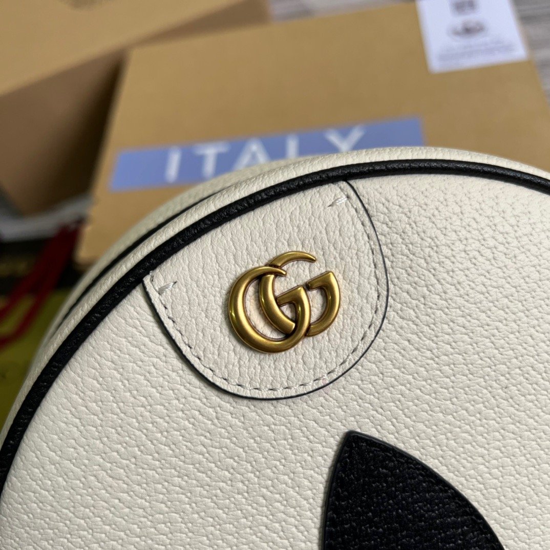 Gucci x Adidas Ophidia Shoulder Bag White For Women, Women’s Bags 8.6in/22cm GG 702626 DJ24T 8847