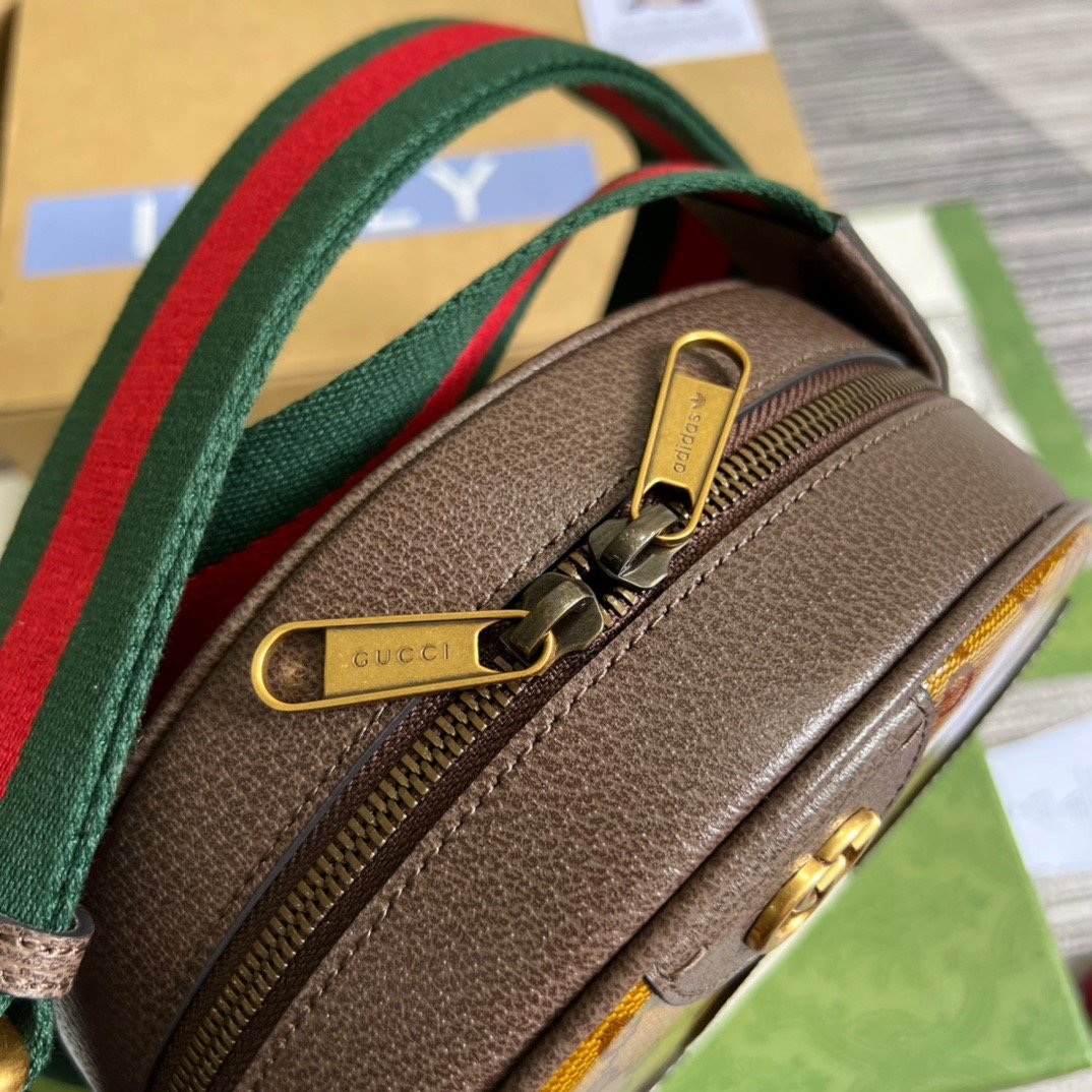 Gucci x Adidas Ophidia Small Shoulder Bag Brown For Women, Women’s Bags 8.6in/22cm