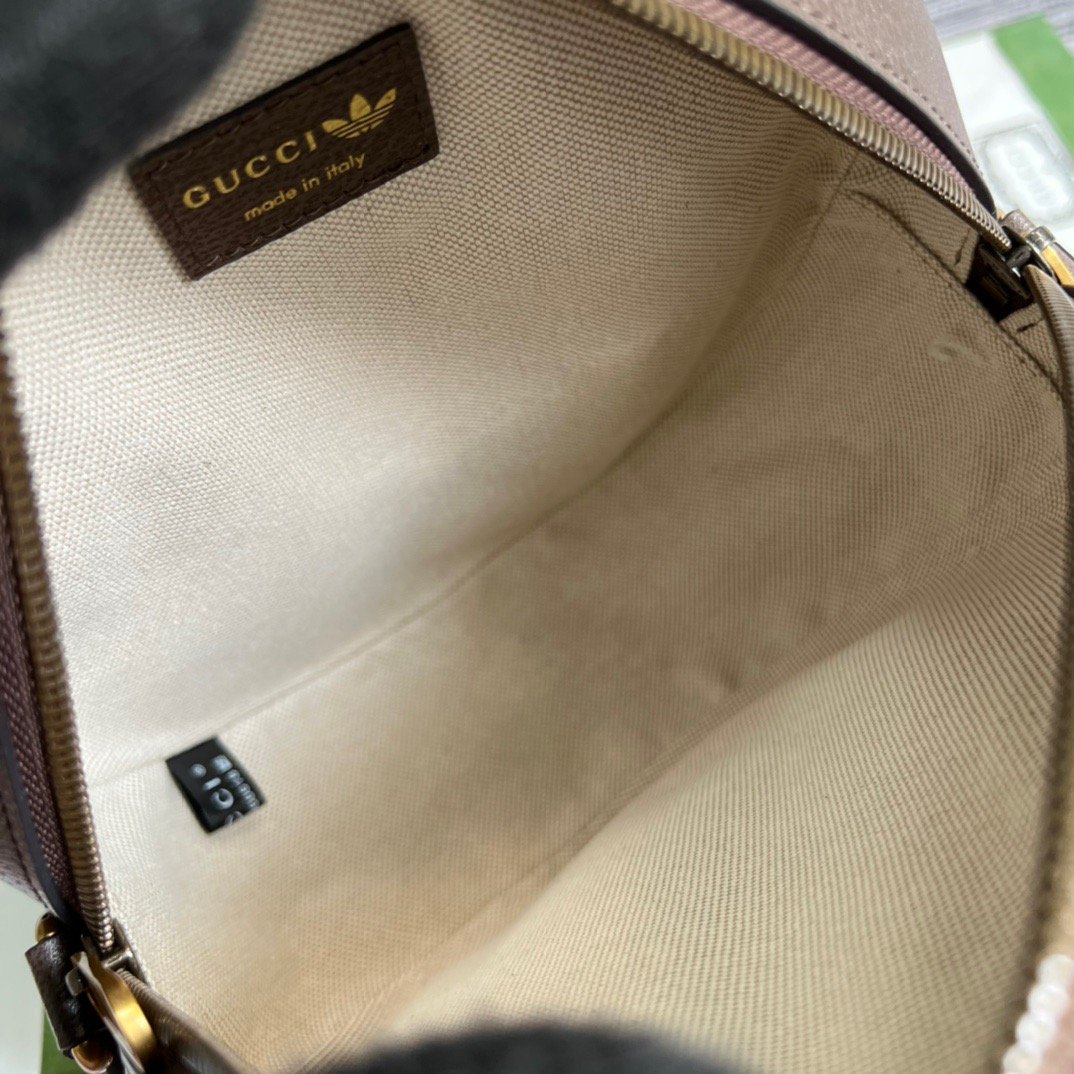 Gucci x Adidas Ophidia Small Shoulder Bag Brown For Women, Women’s Bags 8.6in/22cm