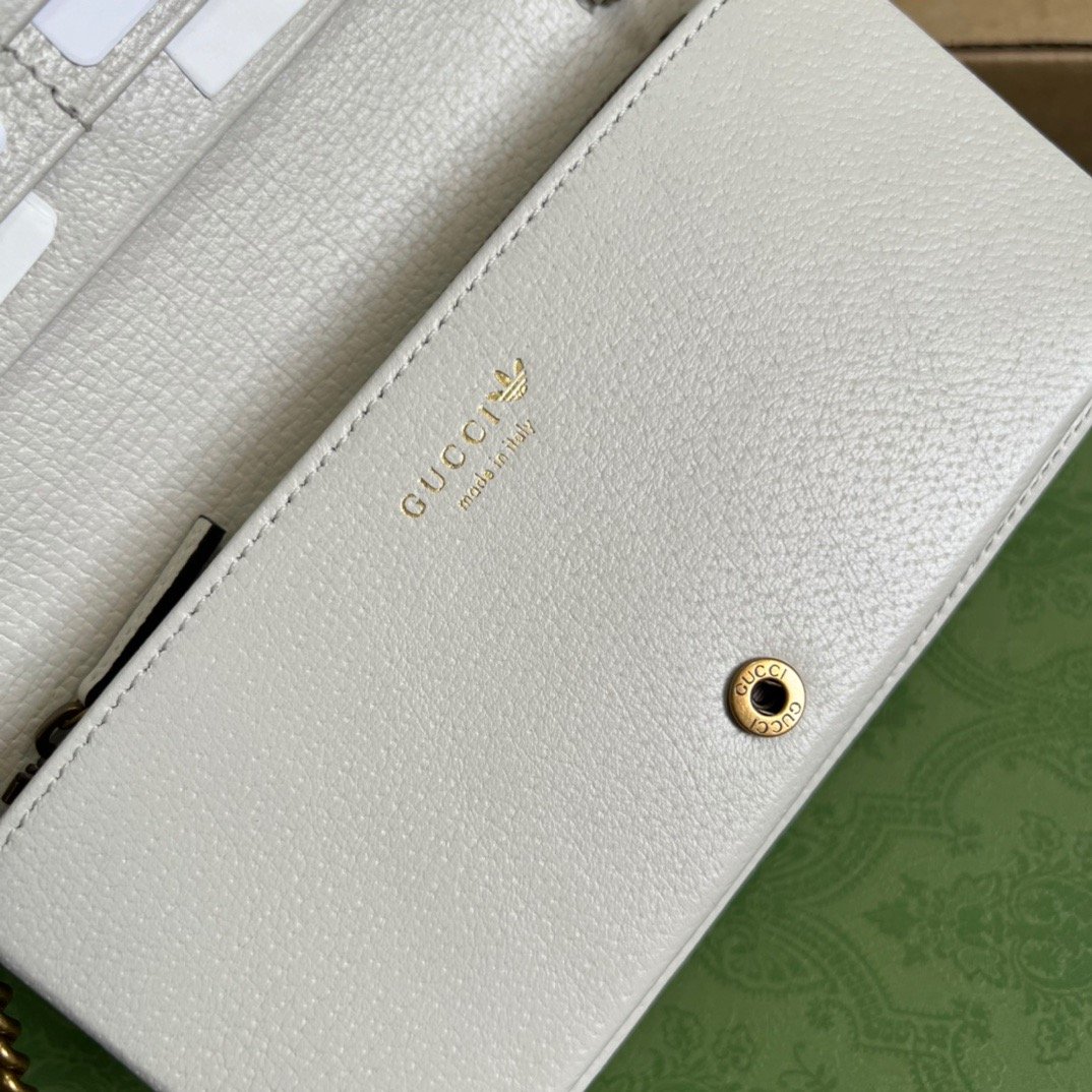 Gucci x Adidas Wallet With Chain Red For Women, Women’s Bags 7.5in/19cm GG 621892 UZ3BG 6484