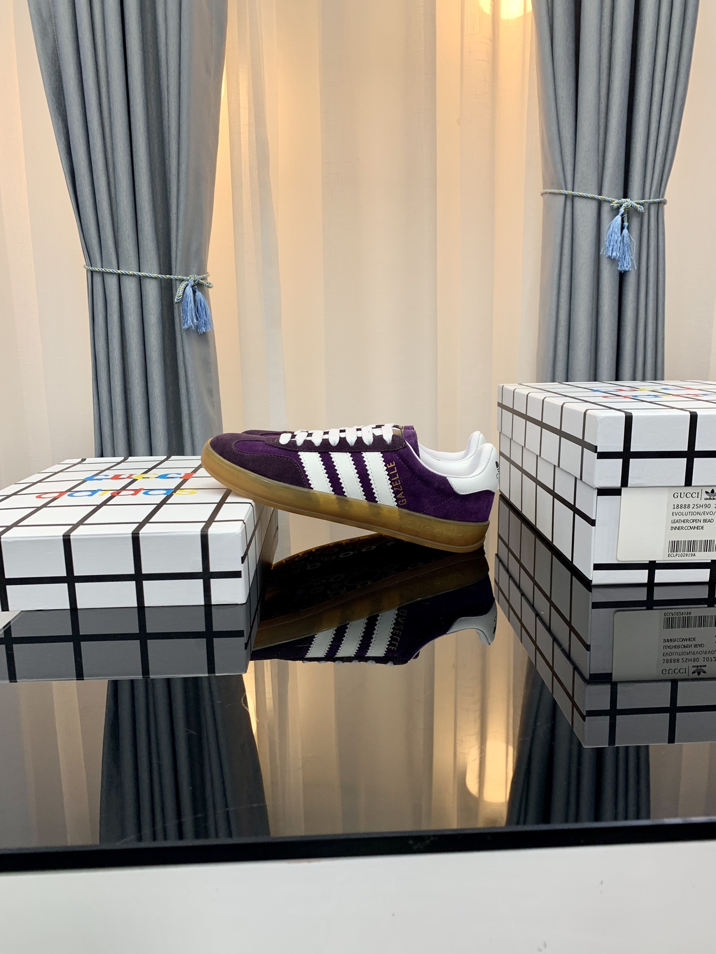 Gucci x Adidas Women’s Gazelle Sneaker Purple For Women GG