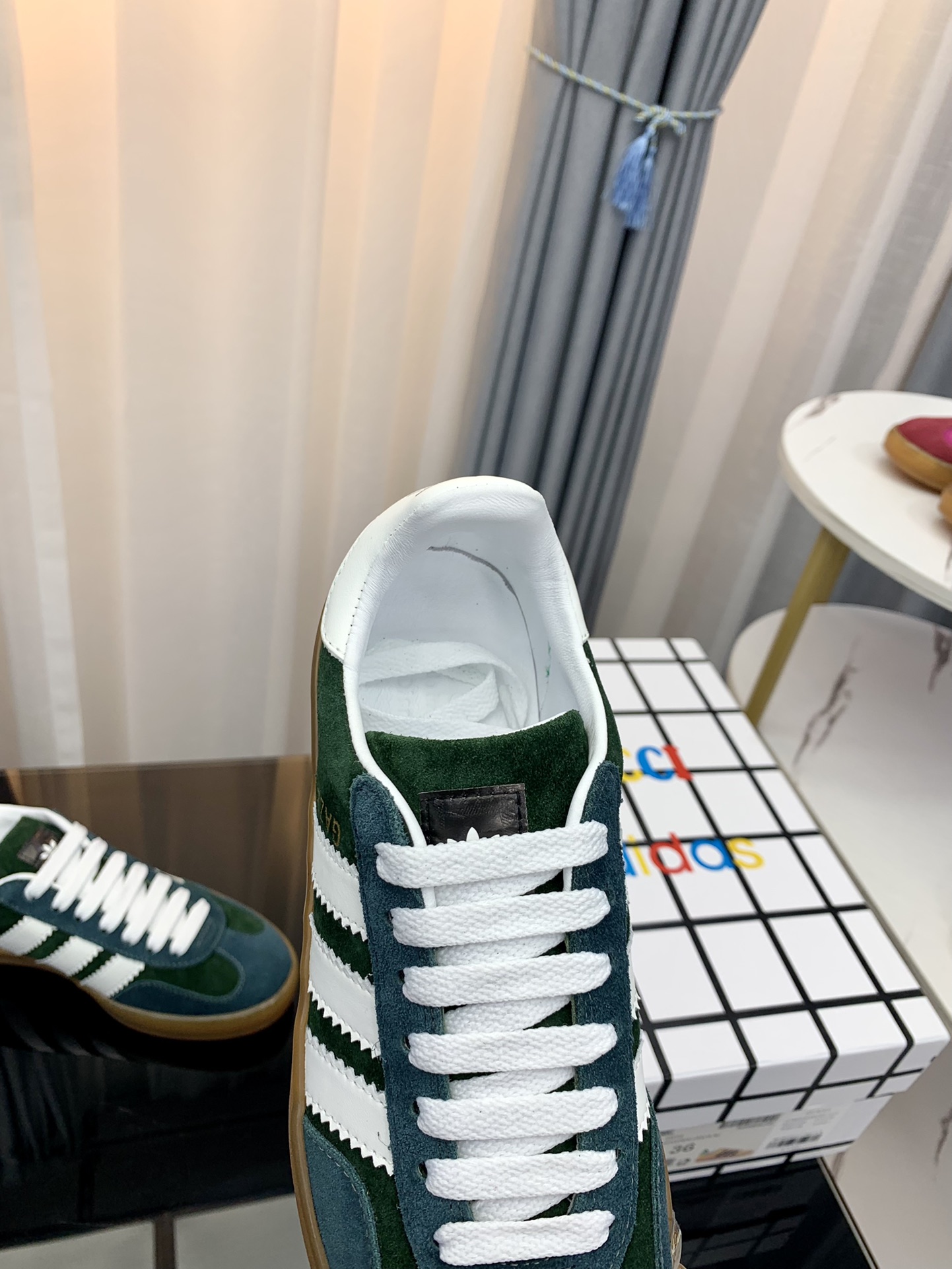 Gucci x Adidas Women’s Gazelle Sneaker Purple/Brown For Women GG
