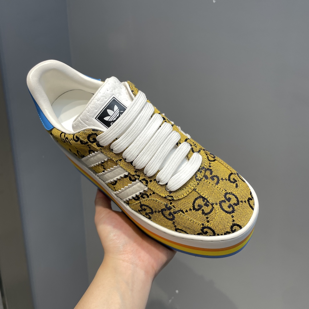 Gucci x Adidas Women’s GG Gazelle Sneaker Beige For Women GG 707873 UWV20 7163
