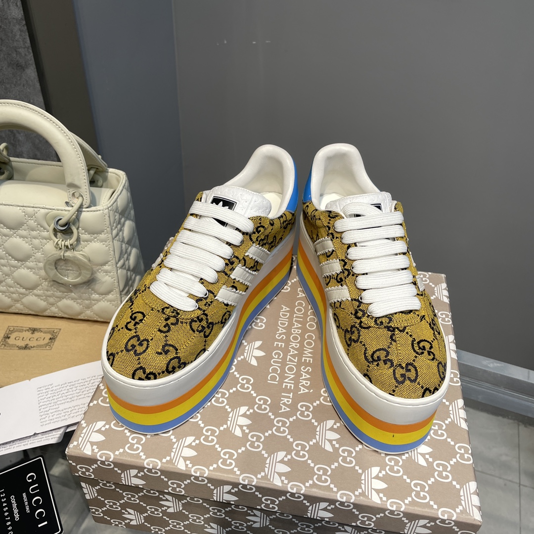 Gucci x Adidas Women’s GG Gazelle Sneaker Beige For Women GG 707873 UWV20 7163