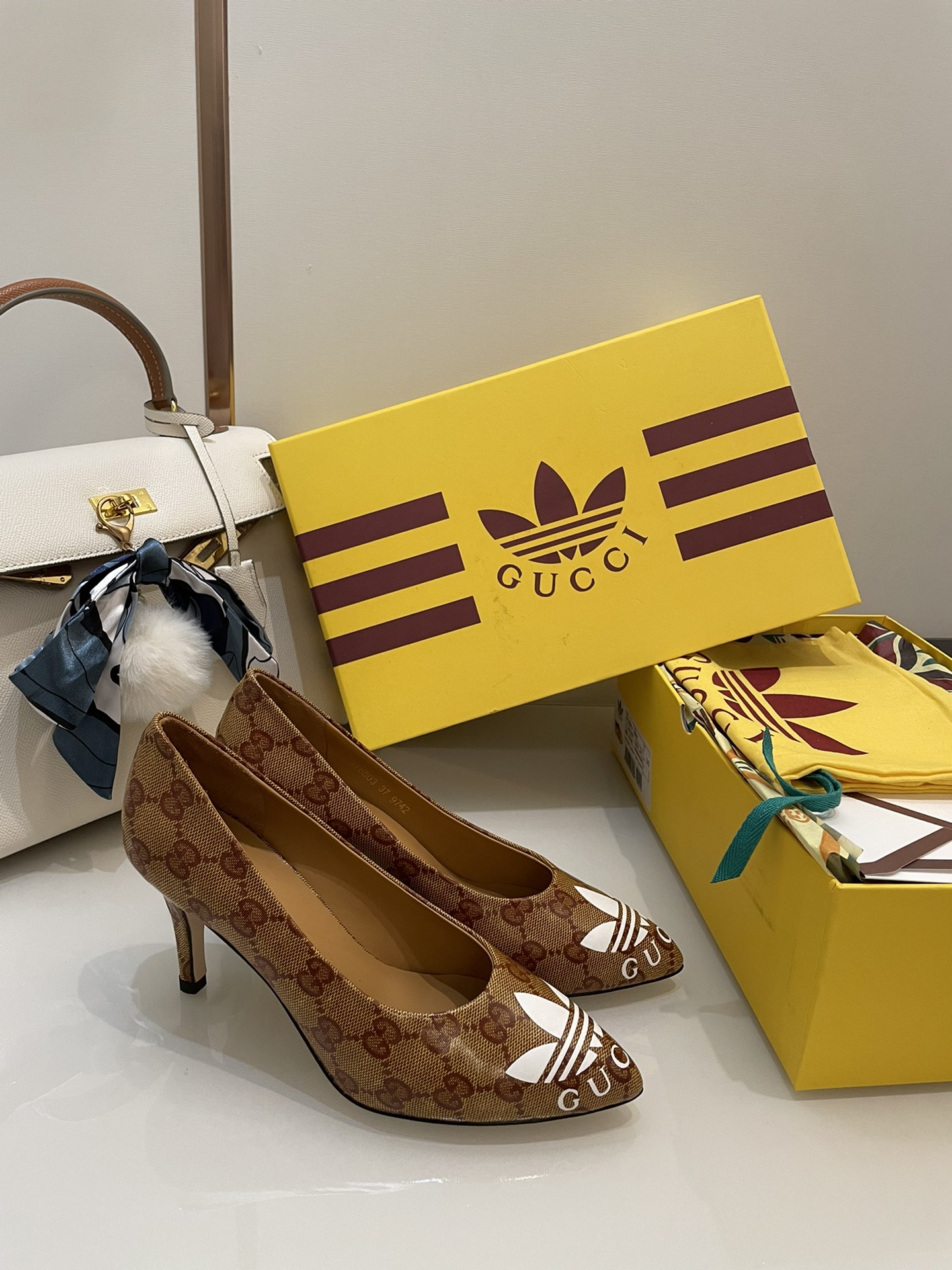 Gucci x Adidas Women’s GG Pump Brown For Women GG