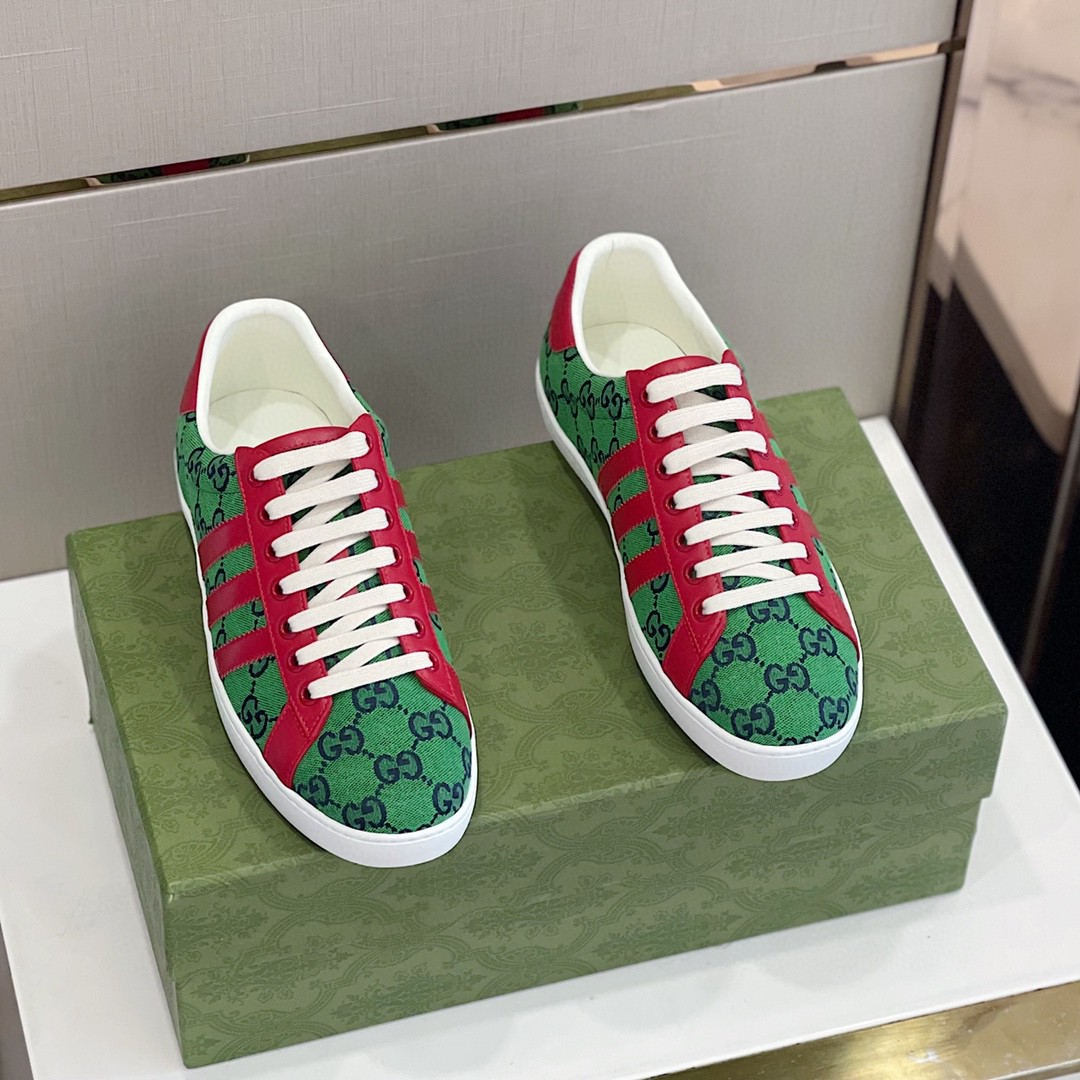 Gucci x Adidas Women’s GG Sneakers Green Red For Women 707861
