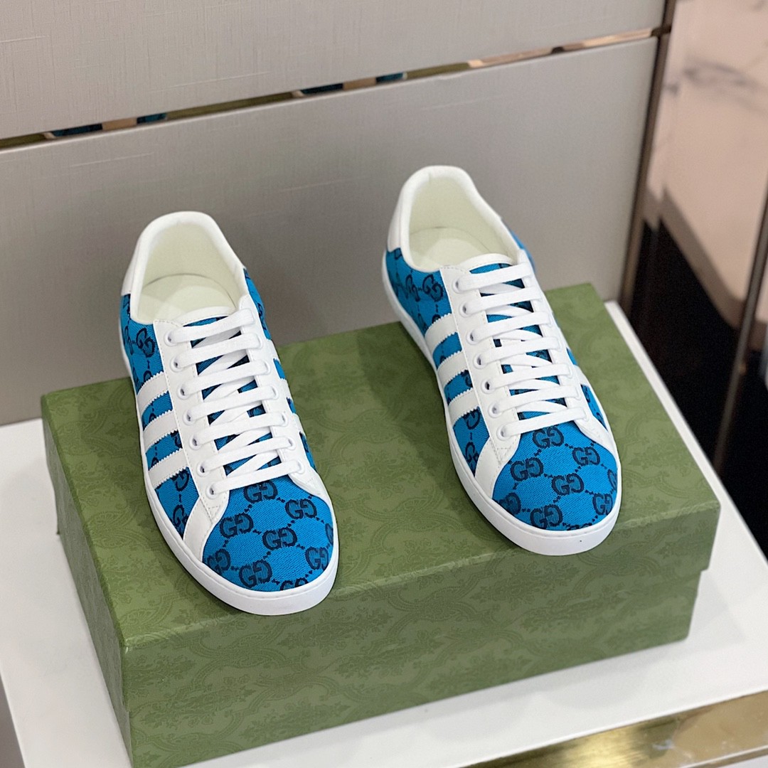 Gucci x Adidas Women’s GG Sneakers Light Blue For Women 707861