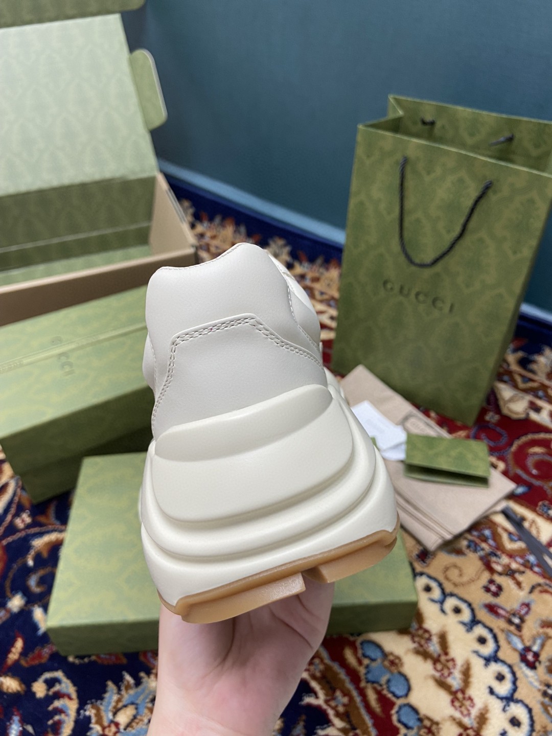Gucci x Disney Women’s Rhyton Sneaker With Mickey Mouse White Ivory For Women 602049 DRW00 9522