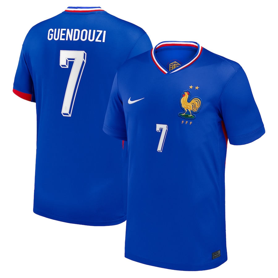 Guendouzi Men's France 2024 Stadium Home Soccer Jersey
