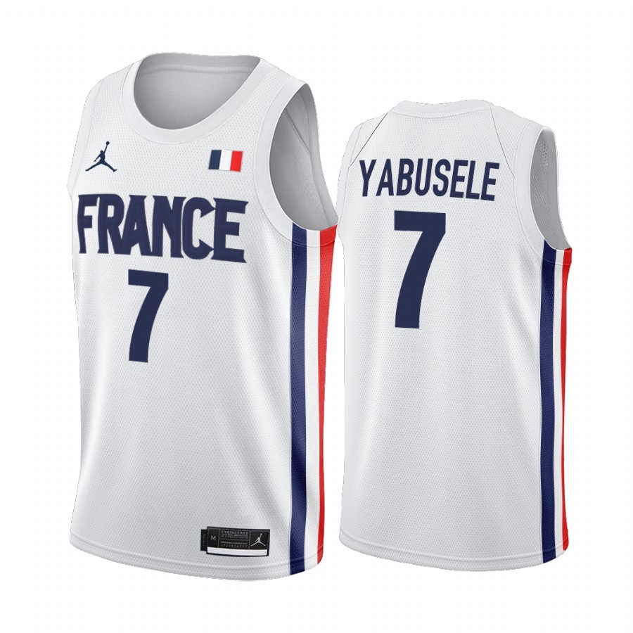 Guerschon Yabusele France #7 White 2021 Tokyo Olymipcs Limited Jersey